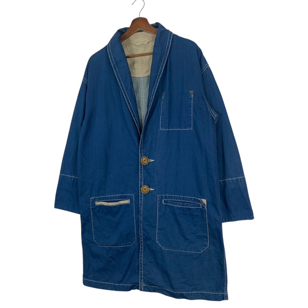 Vintage Vintage Beardsley Habillement Quotidien Long Chore Jacket Size US M / EU 48-50 / 2 - 2 Thumbnail