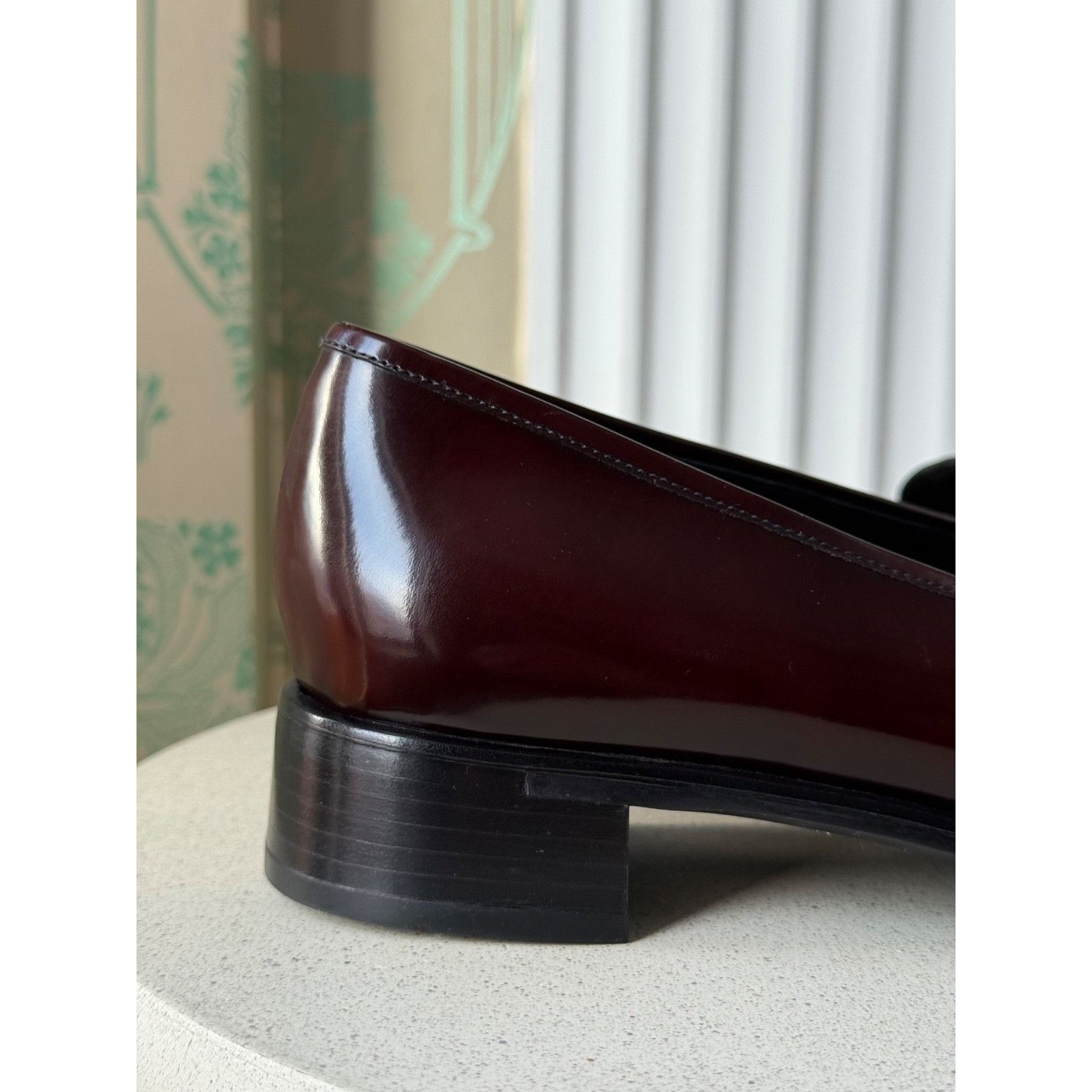 Prada NEW Prada Brushed Leather Cherry Red Womens Loafers Shoes Size US 11 / IT 41 - 10 Thumbnail