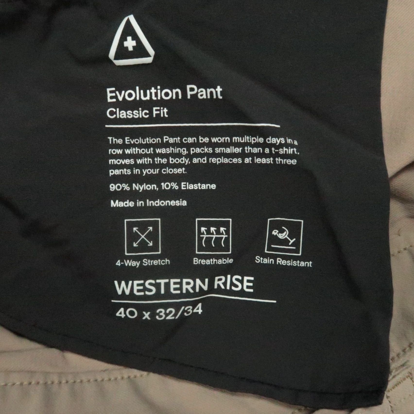 Vintage Western Rise Pants Mens 40x33 Khaki Tan Evolution Chino 5 Pocket Stretch Regular Inseam 33 Button Zip Belt Loops 5-Pocket Design Nylon Spandex Beige Size US 40 / EU 56 - 6 Thumbnail