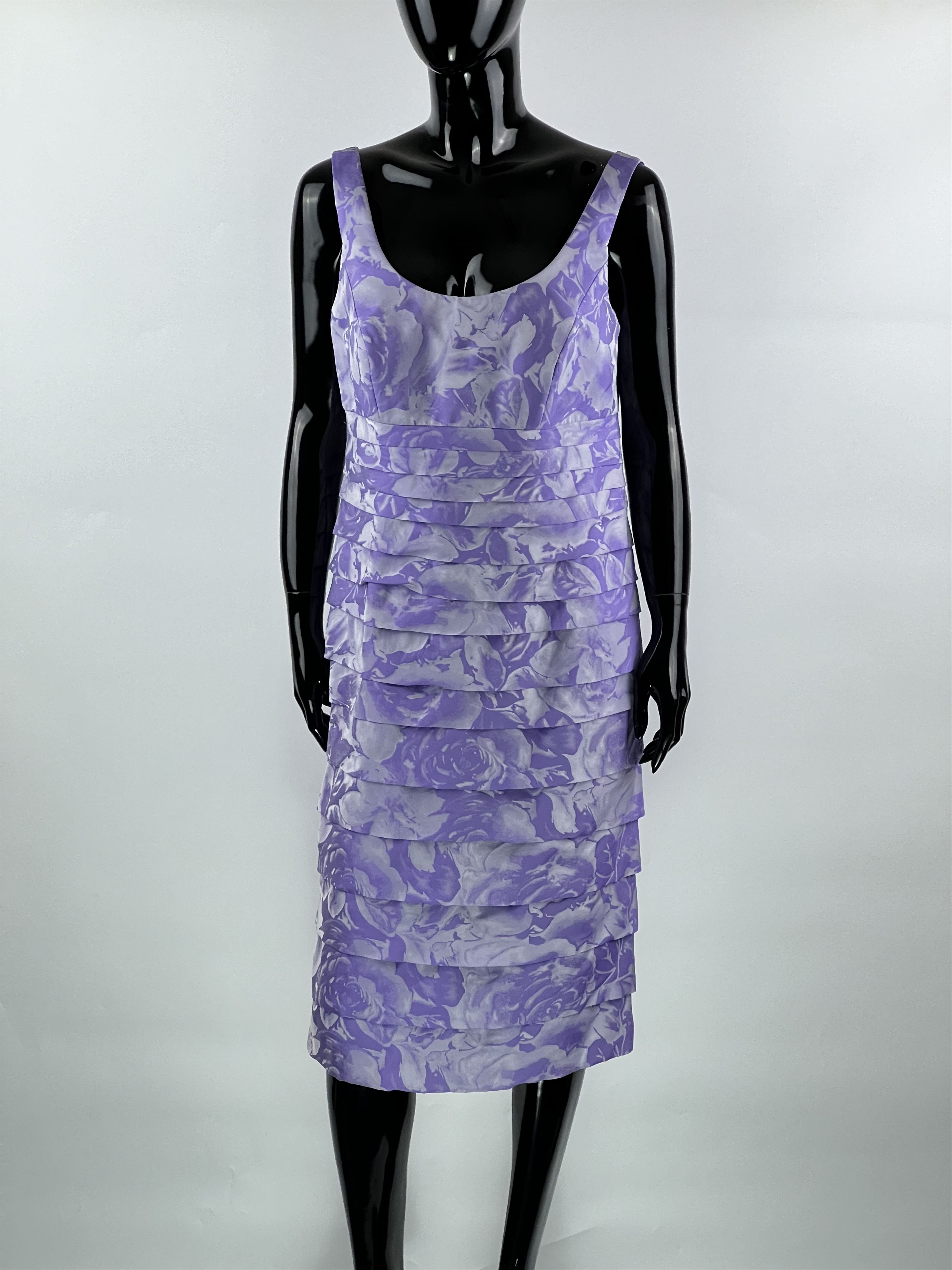 Designer Veni Infantino Floral Print Sleeveless Midi Dress UK12 US10 Size L / US 10 / IT 46 - 1 Thumbnail