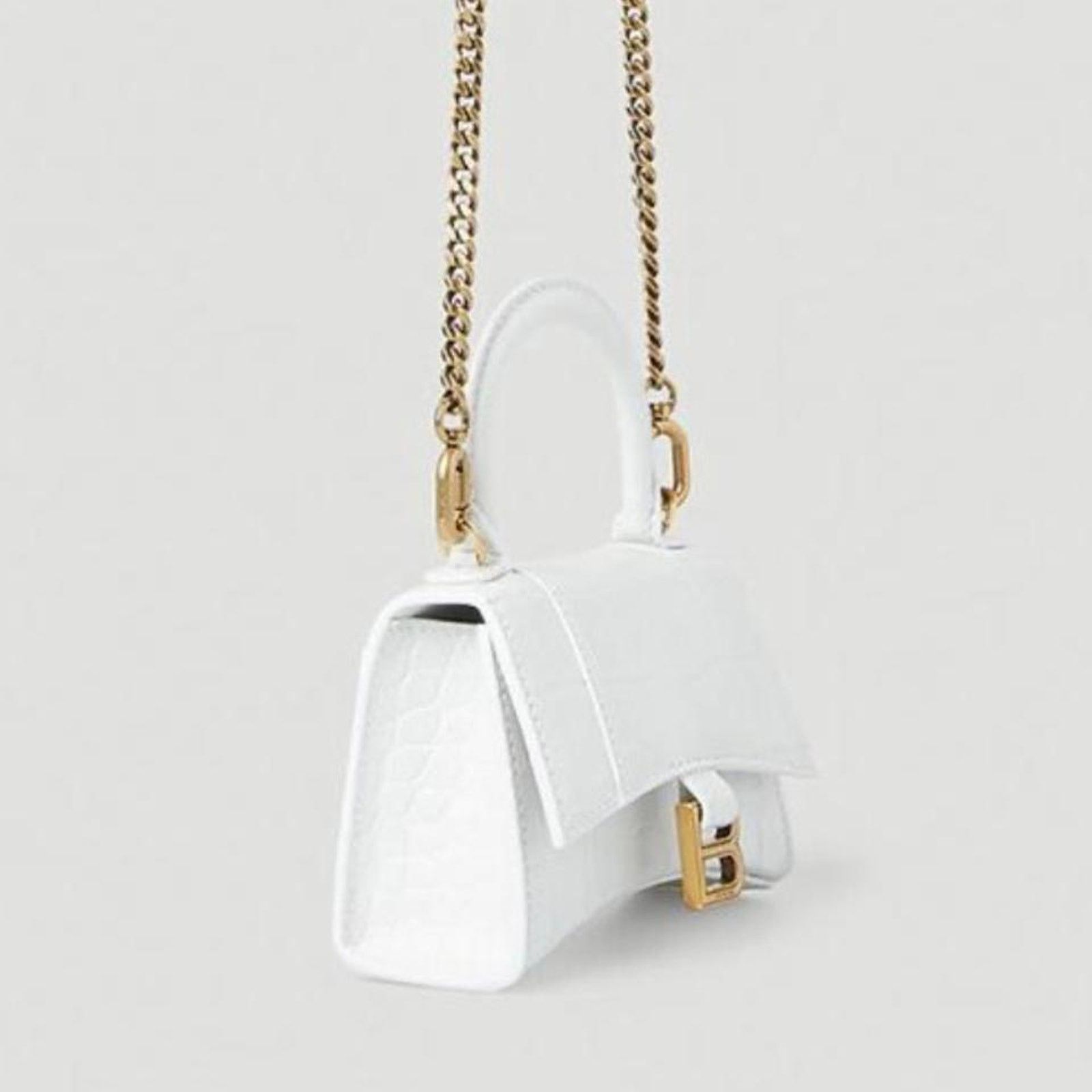 Balenciaga Hourglass Nano crocodile effect leather crossbody bag Size ONE SIZE - 2 Thumbnail