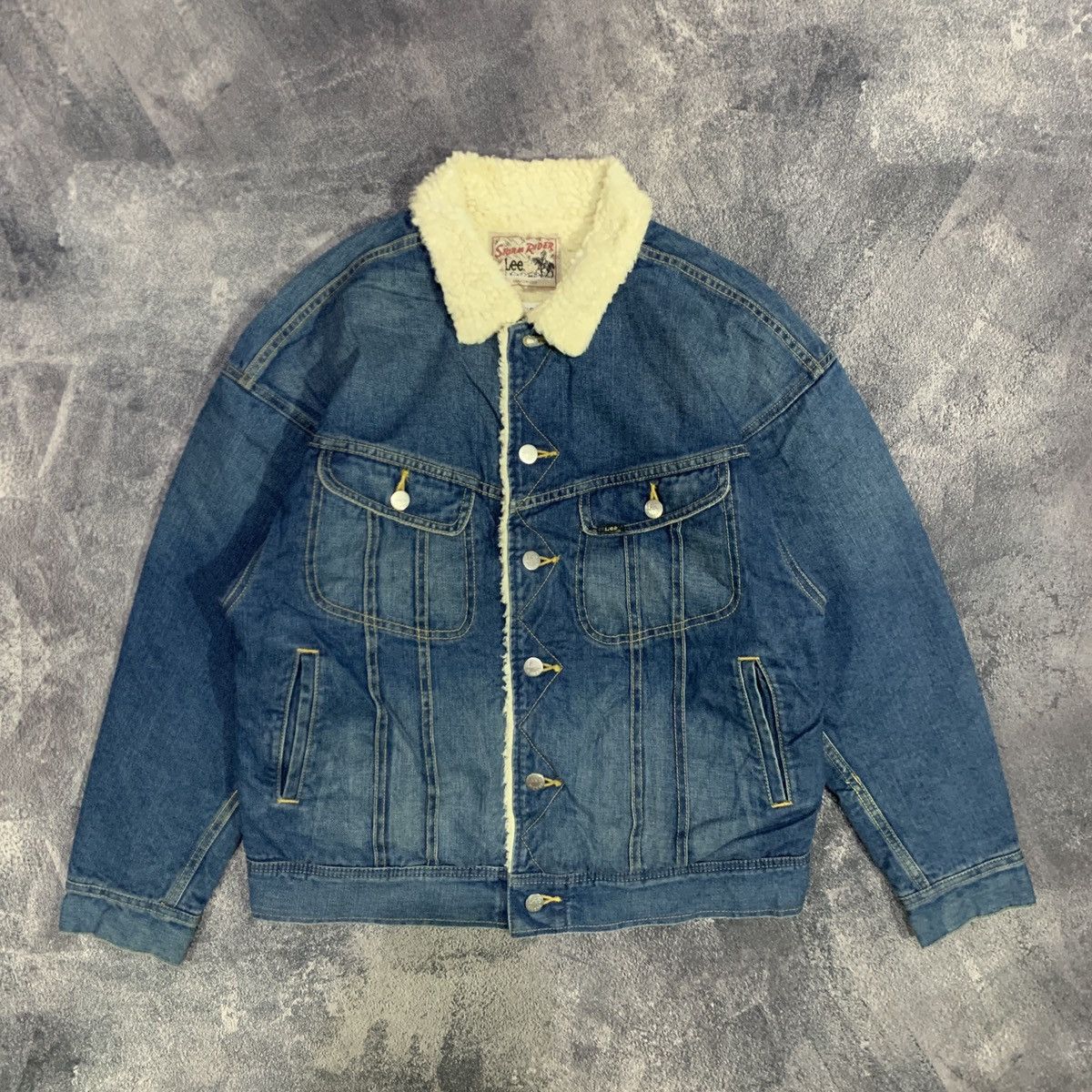 Vintage Vintage 80’s LEE Stormrider Sherpa Lined Denim Jacket | Grailed