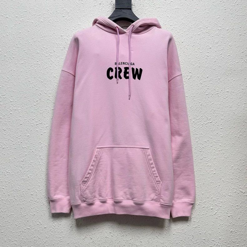 Balenciaga Balenciaga Pink Logo Crew Hoodie - dmc Size US S / EU 44-46 / 1 - 1 Thumbnail