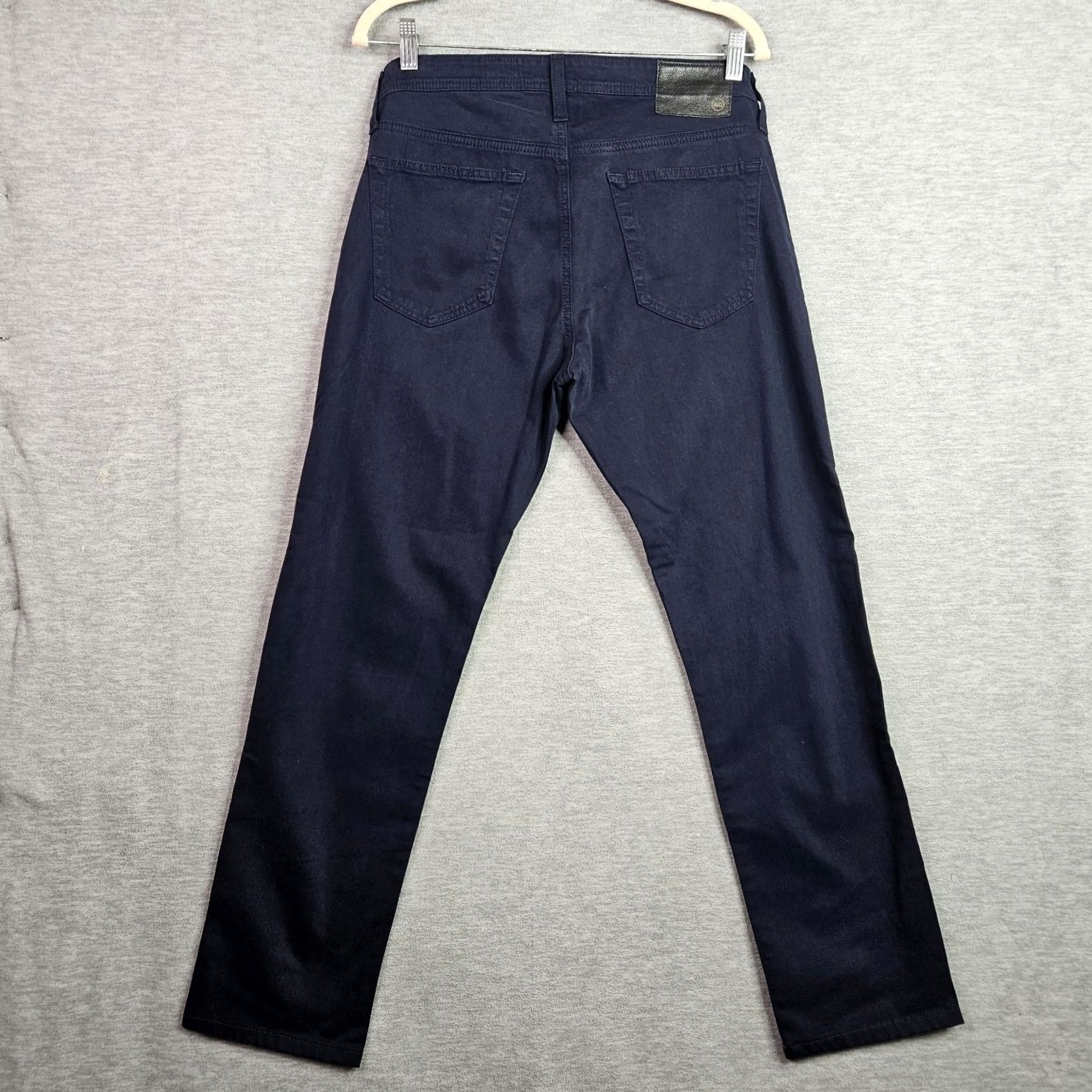 Vintage AG Adriano Goldschmied The Tellis Modern Slim Men’s Navy Pant 31x29 Slim Fit Straight 5-Pocket Denim Blue Wool/Cotton Regular Pants Mens Size US 31 - 2 Thumbnail