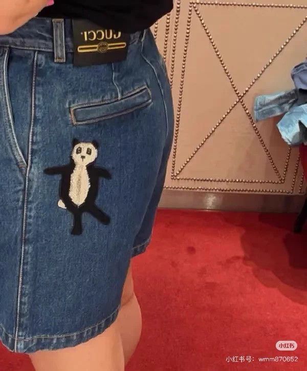 Gucci Gucci Panda Print High Waist Denim Short 36 Size 26" / US 2 / IT 38 - 8 Thumbnail
