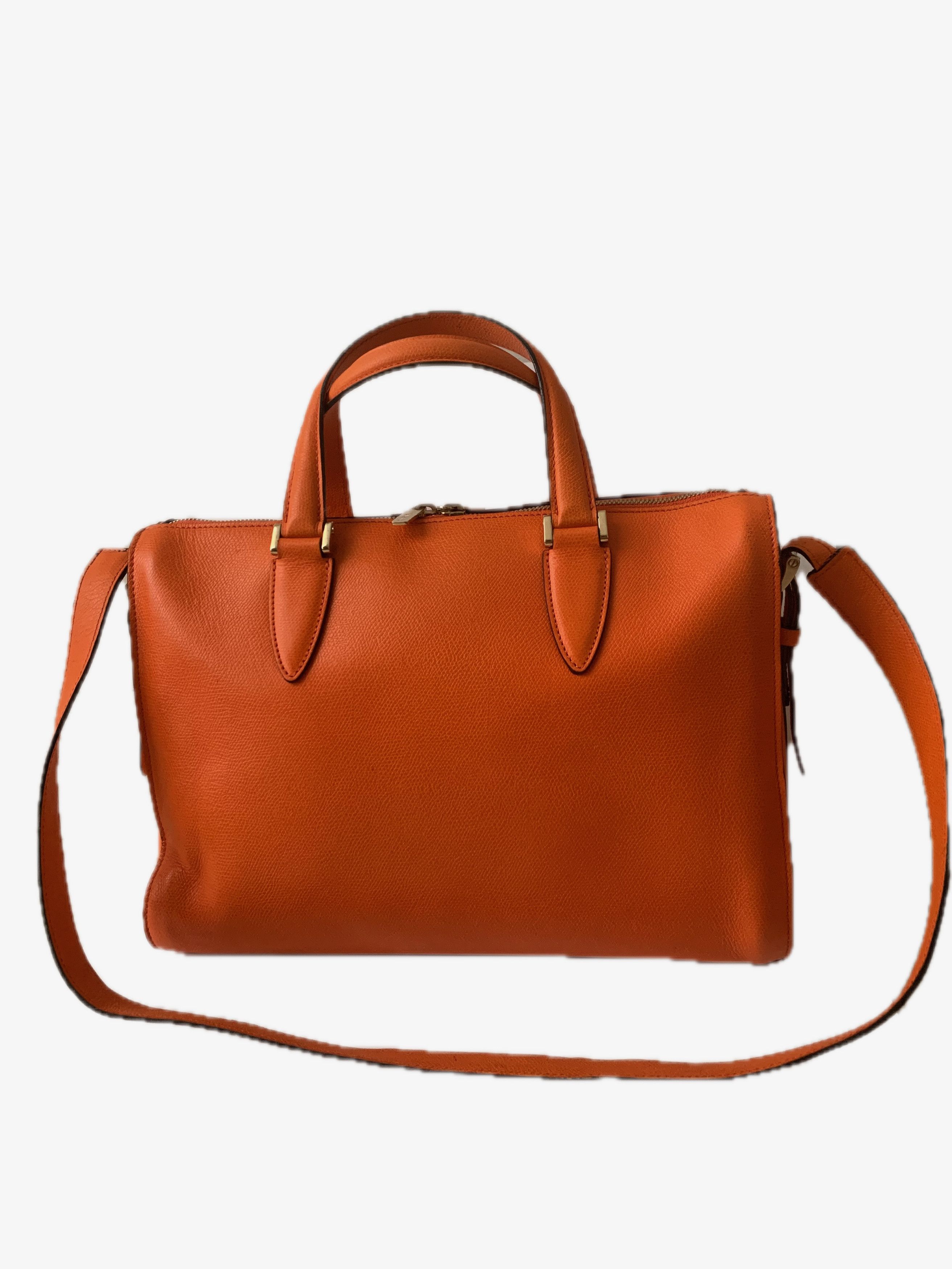 Valextra VALEXTRA Pebbled Leather Top Handles Cross Body Bag Size ONE SIZE - 2 Thumbnail