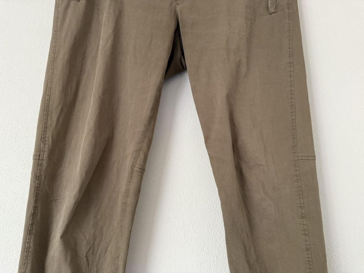 Prada Brown Cotton Zip Pants with Red Tab Detail Size US 38 / EU 54 - 3 Thumbnail