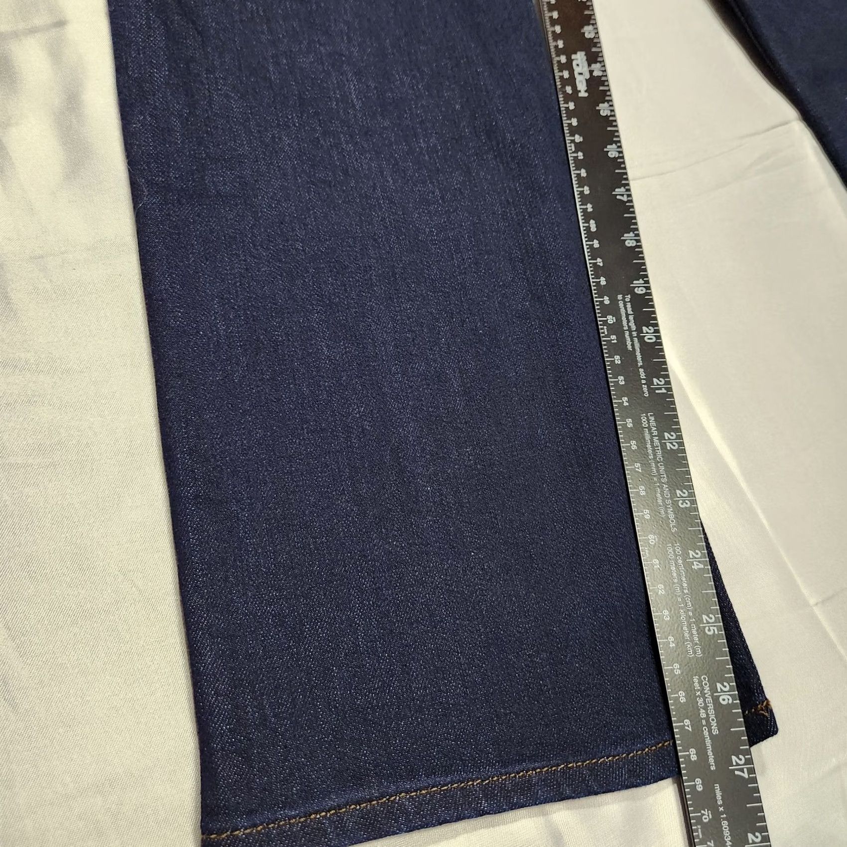 Lee LEE Jeans Women 16 Petite Straight Leg Mid Rise Dark Wash Stretch Denim Size 38" / US 16 / IT 52 - 6 Thumbnail