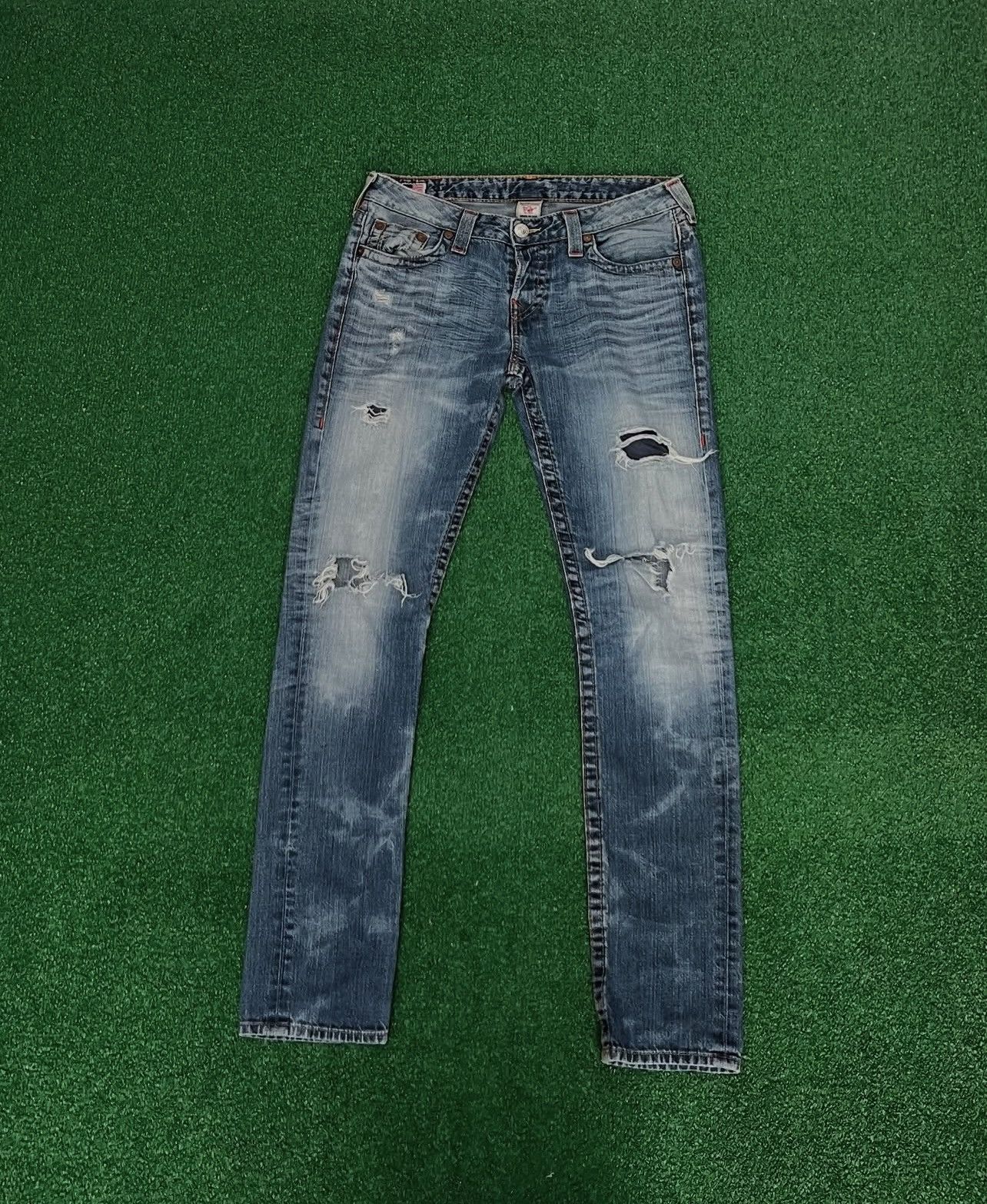 True Religion True Religion Dark Wash Bobby Low Rise Jeans Size US 28 / EU 44 - 4 Thumbnail