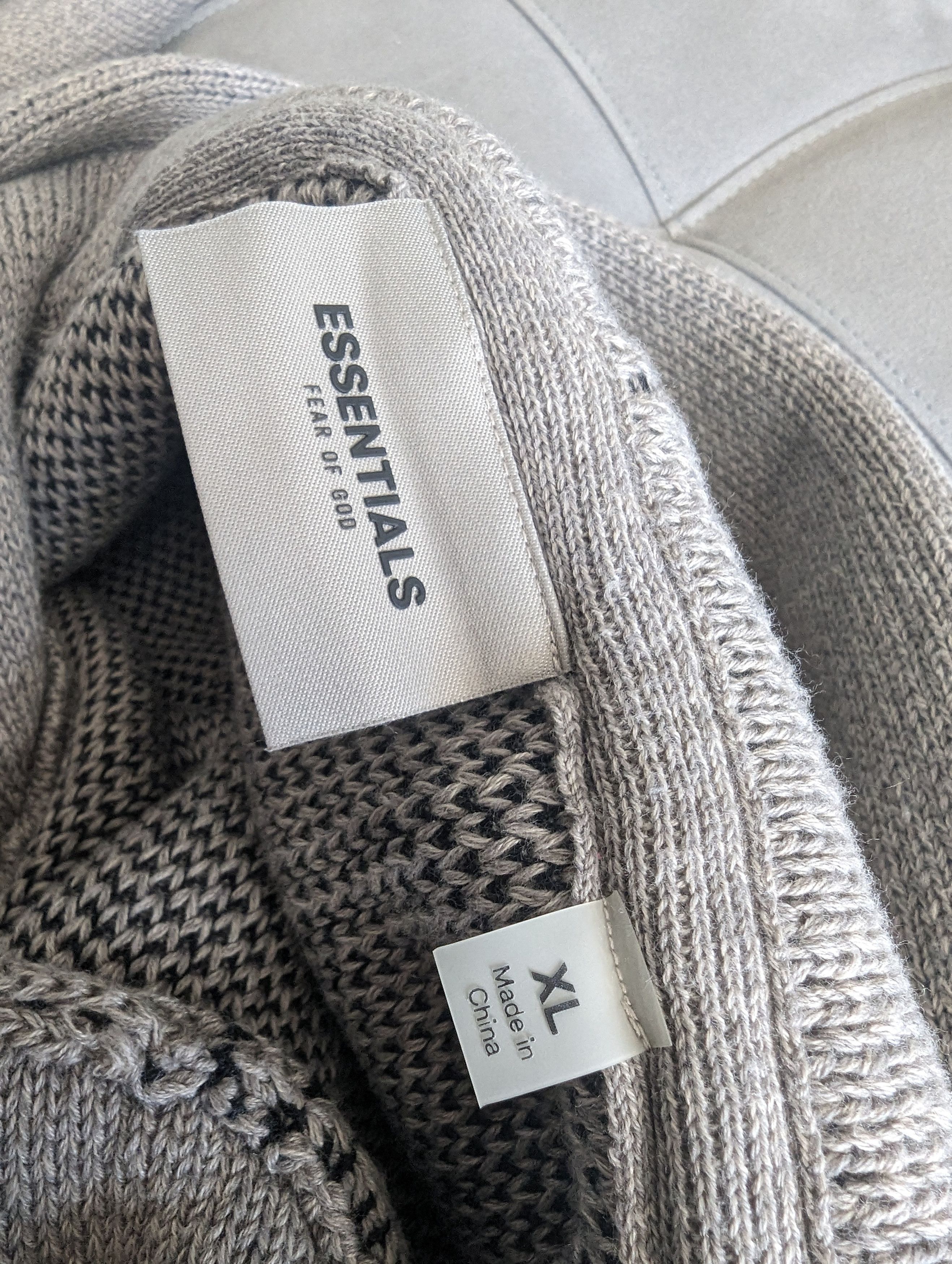 Essentials NEW Fear of God Essentials Knit Hoodie Heather Oatmeal Size US XL / EU 56 / 4 - 8 Thumbnail
