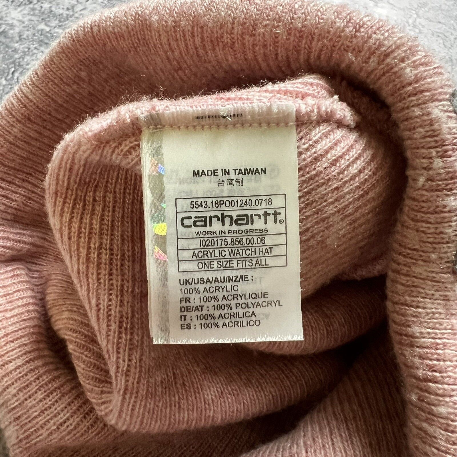 Carhartt Carhartt Hat Men's Acrylic Pink One Size ` Size ONE SIZE - 2 Thumbnail