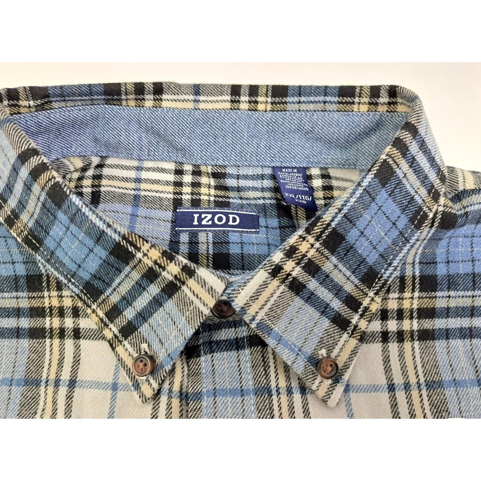 Izod NWT Izod Performance Stratton Flannel Mens Long Sleeve Button Down 2XL Blue Plaid Shirt Mens Regular 2XL Fall Winter Casual Workwear Travel Button-Up Size US XXL / EU 58 / 5 - 4 Thumbnail
