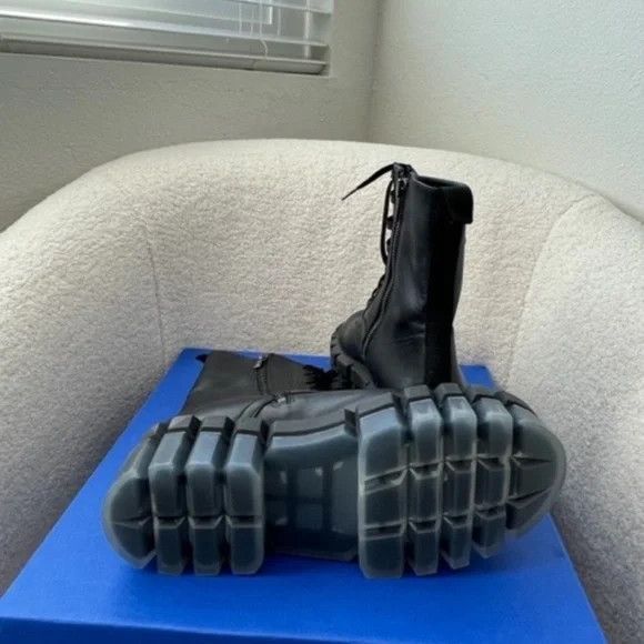 Robert Clergerie Clergerie Gotty Leather Lug-Sole Combat Boot Size US 8 / IT 38 - 4 Thumbnail
