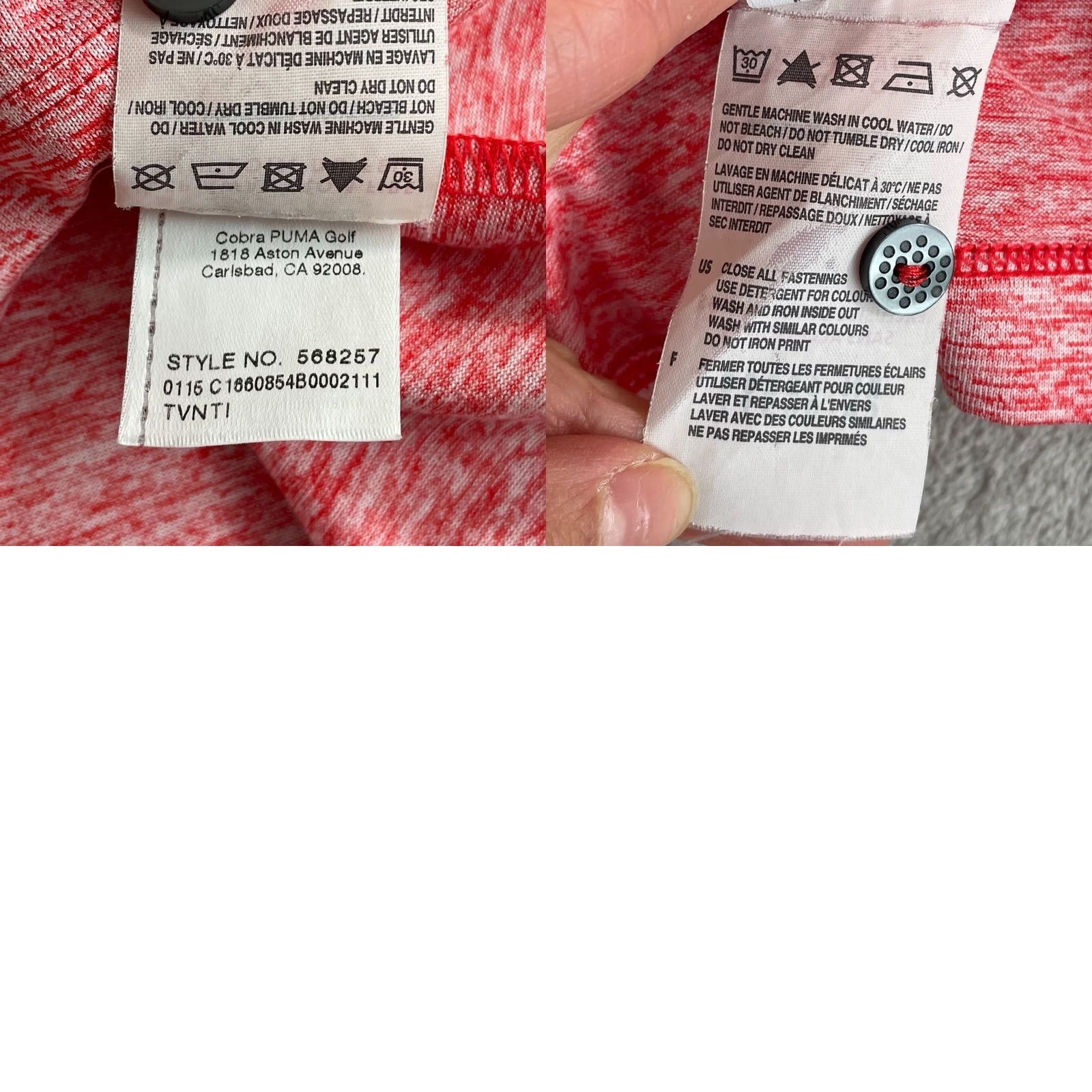 Puma PUMA Polo Shirt Men XL Red Stripe Performance UPF 40 Golf SS NWOT Size US XL / EU 56 / 4 - 8 Thumbnail