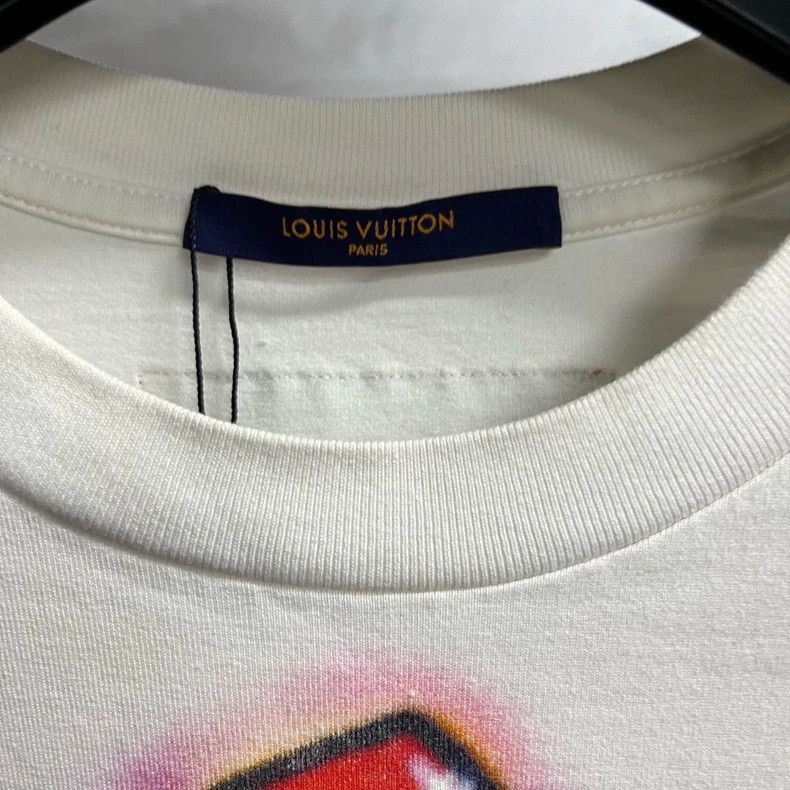 Louis Vuitton Louis Vuitton White Graffiti Short Sleeve T-Shirt-2508 Size US M / EU 48-50 / 2 - 2 Thumbnail