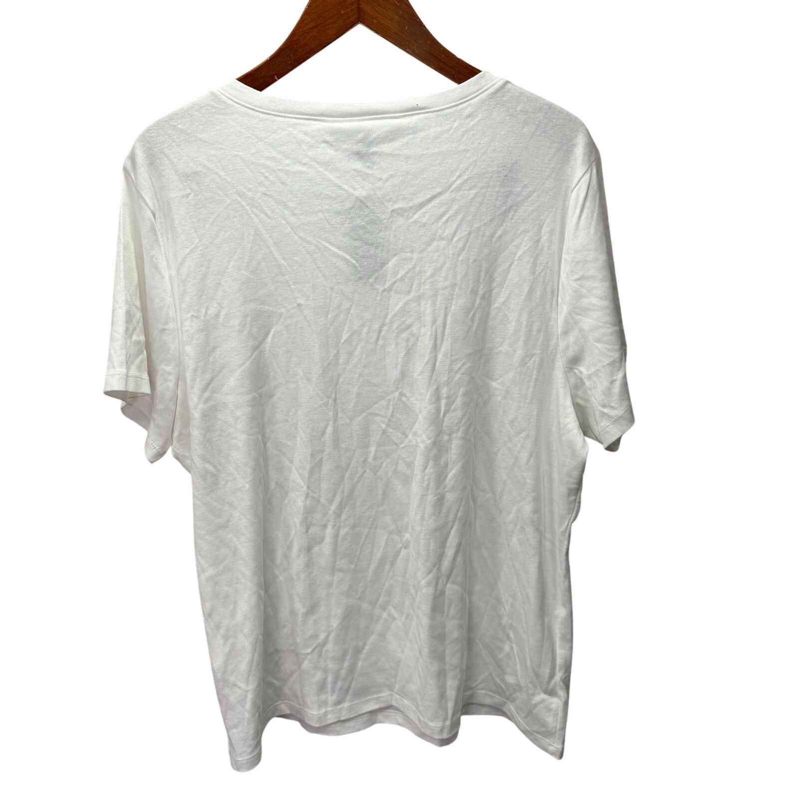Macys Karen Scott Plus Shirt Blouse 2X Cotton Stretch NEW # G720 Size XXL / US 16-18 / IT 52-54 - 4 Thumbnail