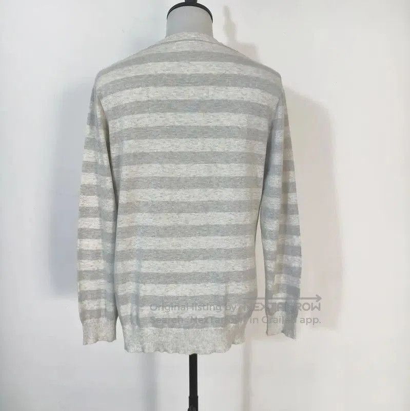 Burberry Burberry Gray Cotton Stripe Long Sleeve Cardigan. Size US L / EU 52-54 / 3 - 4 Thumbnail