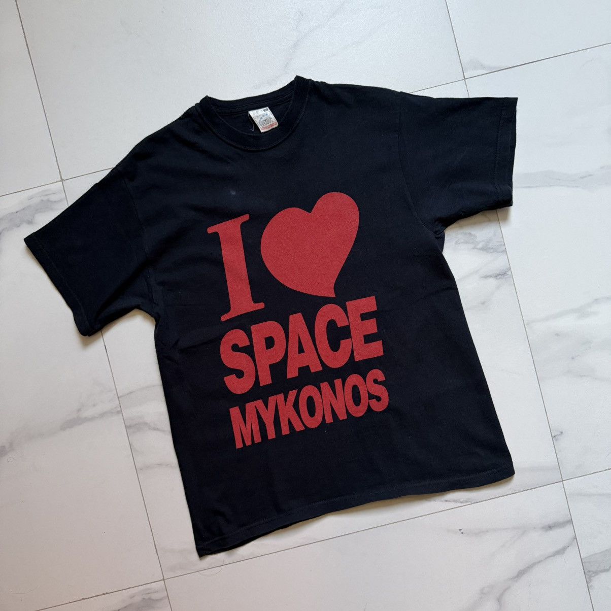 Fruit Of The Loom Vintage 90’s Screen Stars I Love Space Mykonos T-Shirt Size M / US 6-8 / IT 42-44 - 4 Thumbnail