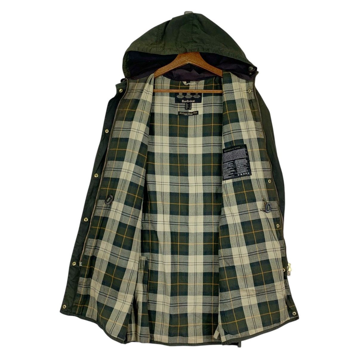 Barbour Vintage Barbour Tartan Waxed Cotton Raincoat Size US S / EU 44-46 / 1 - 11 Thumbnail