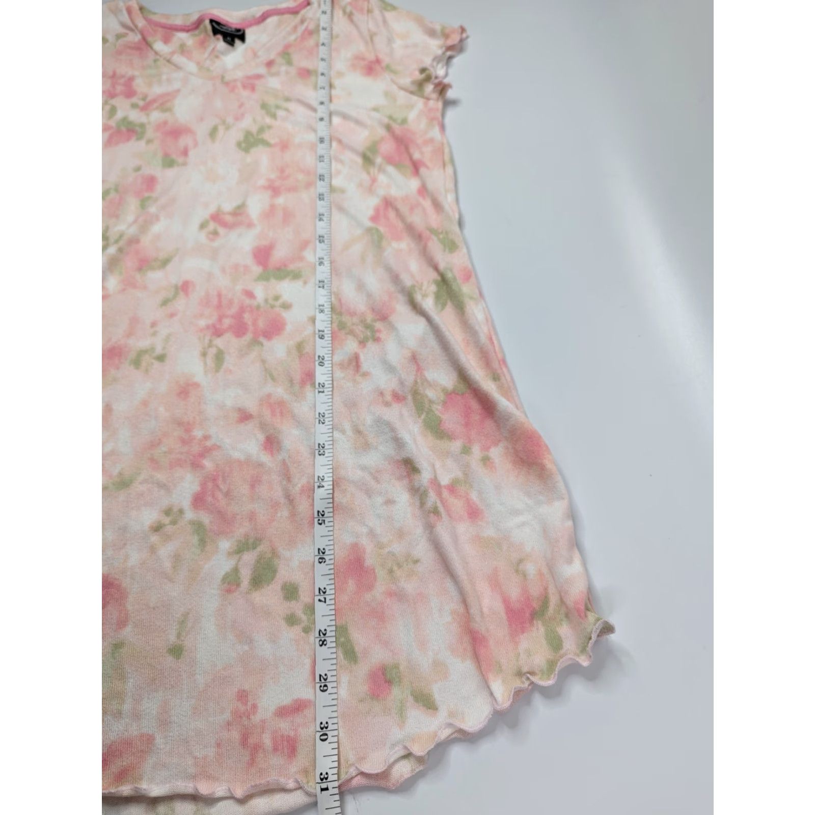 Laura Ashley Laura Ashley Pajamas Shirt Sleepshirt Women's Medium Pink Floral V-Neck Short Sleeve Pullover Polyester/Cotton Dream Shirt Womens Size ONE SIZE - 5 Thumbnail