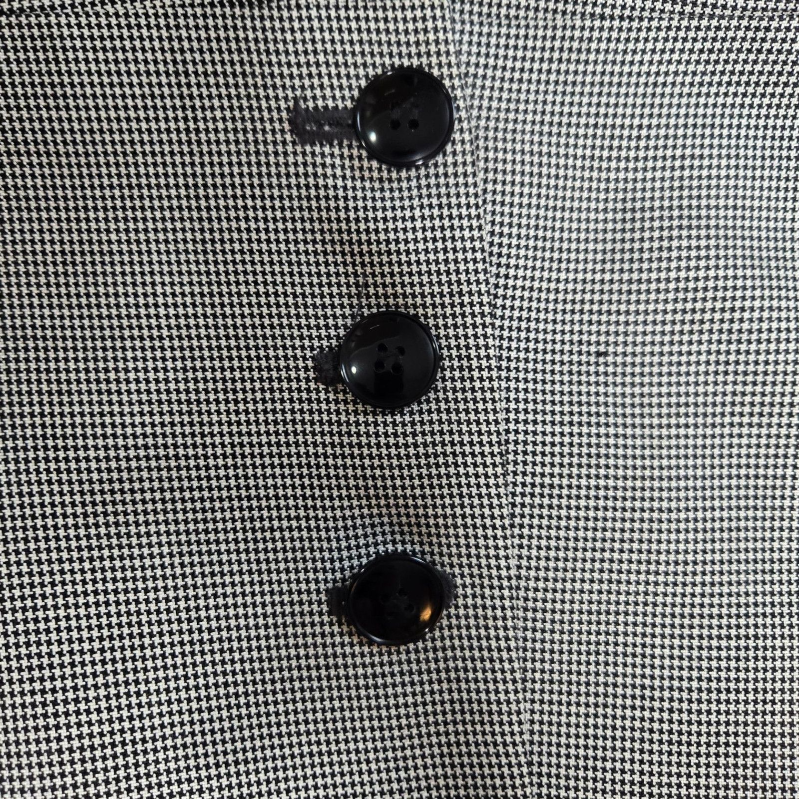 Vintage Vintage Black Houndstooth Power Suit Jacket Blazer Size 10 Size L / US 10 / IT 46 - 4 Thumbnail