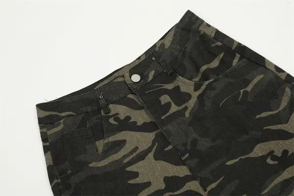 VIBE Retro camouflage casual stitching machete workwear trousers Size US 32 / EU 48 - 3 Thumbnail