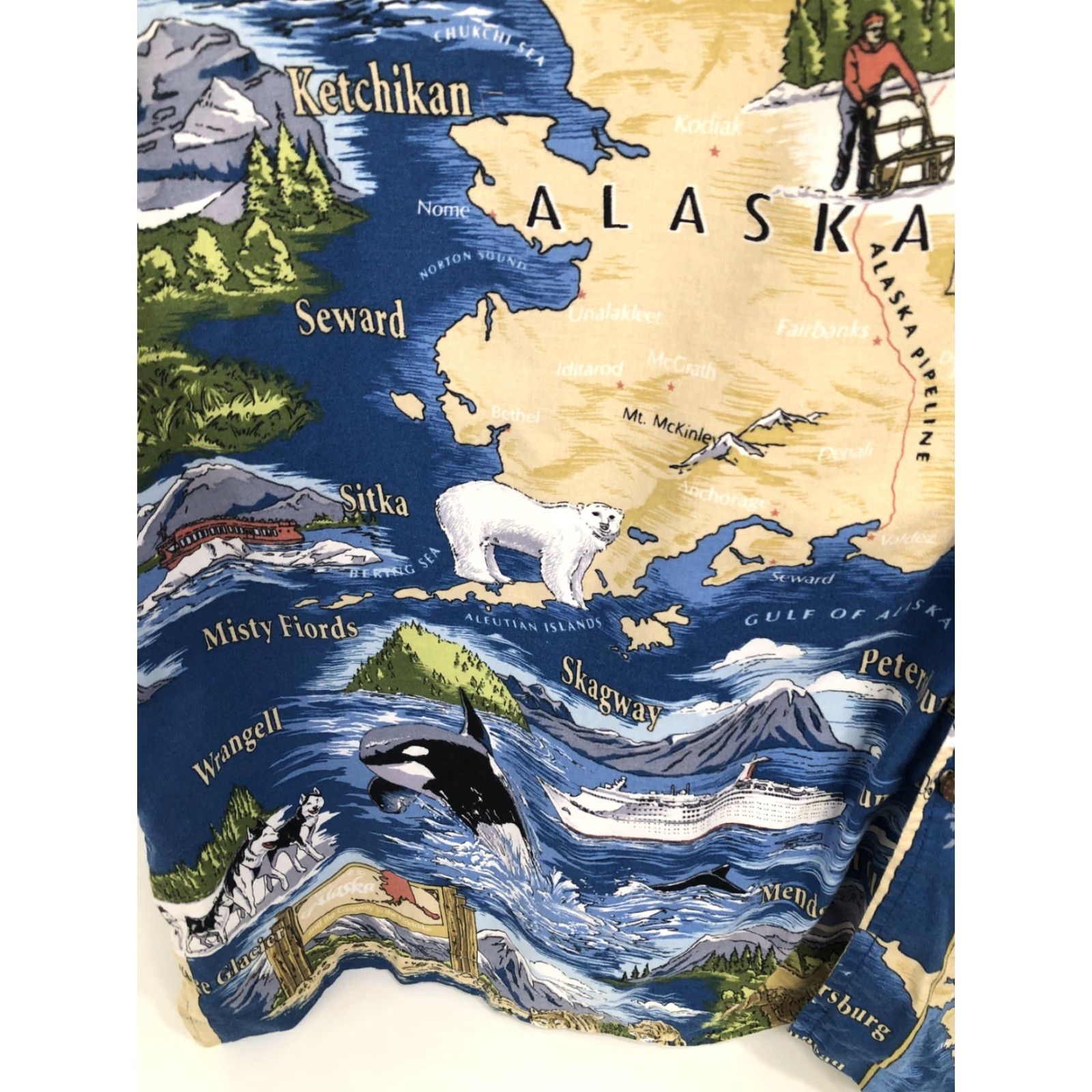 Vintage DAVID CAREY Originals ALASKA THEME Mens 3XL Shirt Size US XXL / EU 58 / 5 - 4 Thumbnail