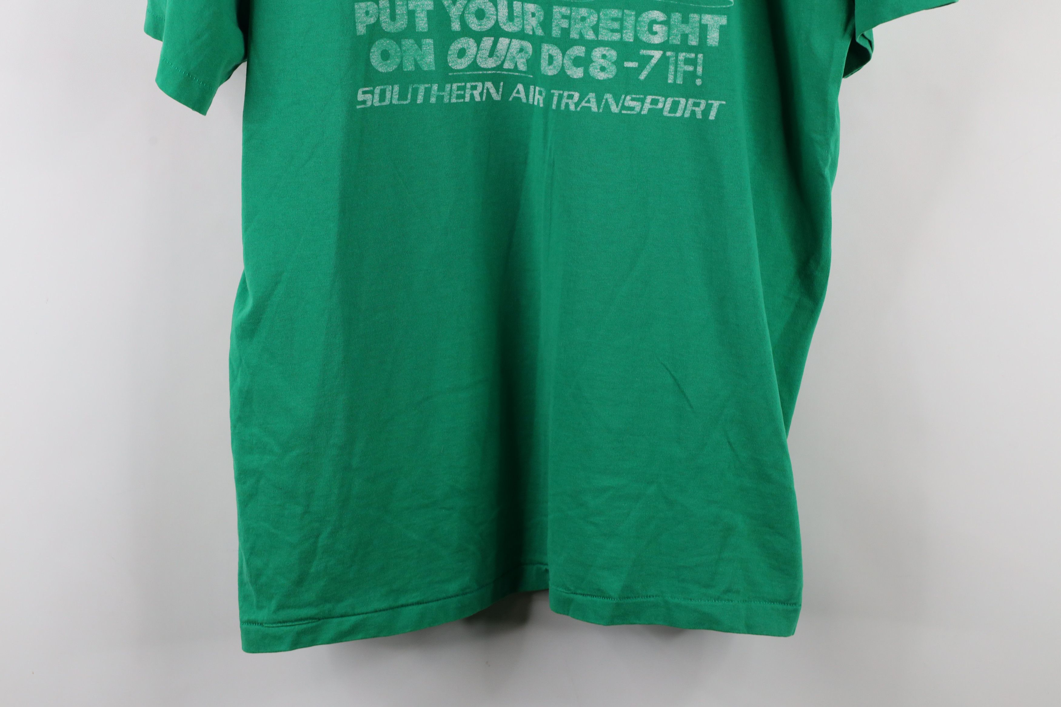 Vintage Vintage 80s Spell Southern Air Transport DC8-71F T-Shirt USA Size US XL / EU 56 / 4 - 3 Thumbnail
