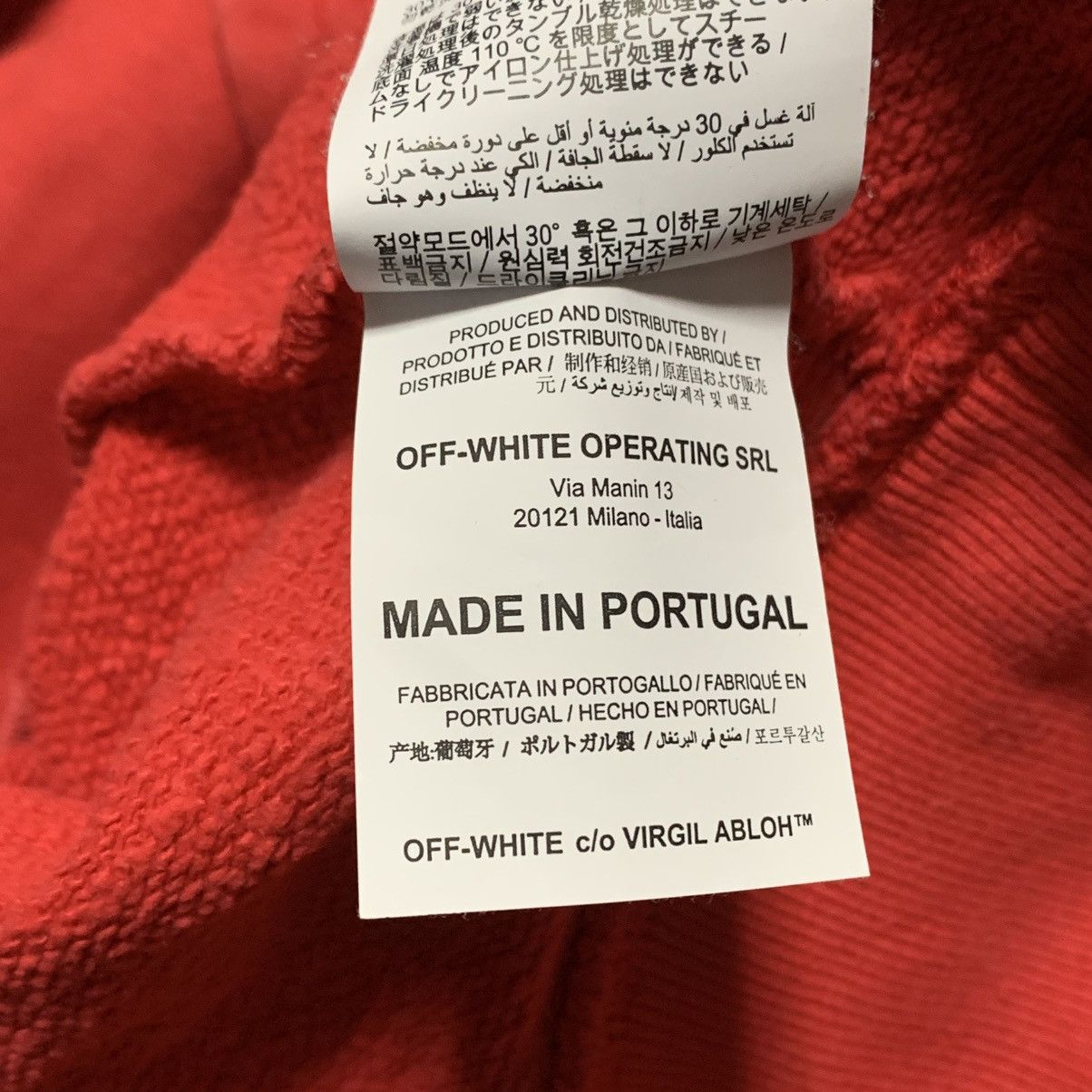 Off-White Off White Large Outline Arrows Red Hoodie Virgil Abloh Size US L / EU 52-54 / 3 - 13 Thumbnail