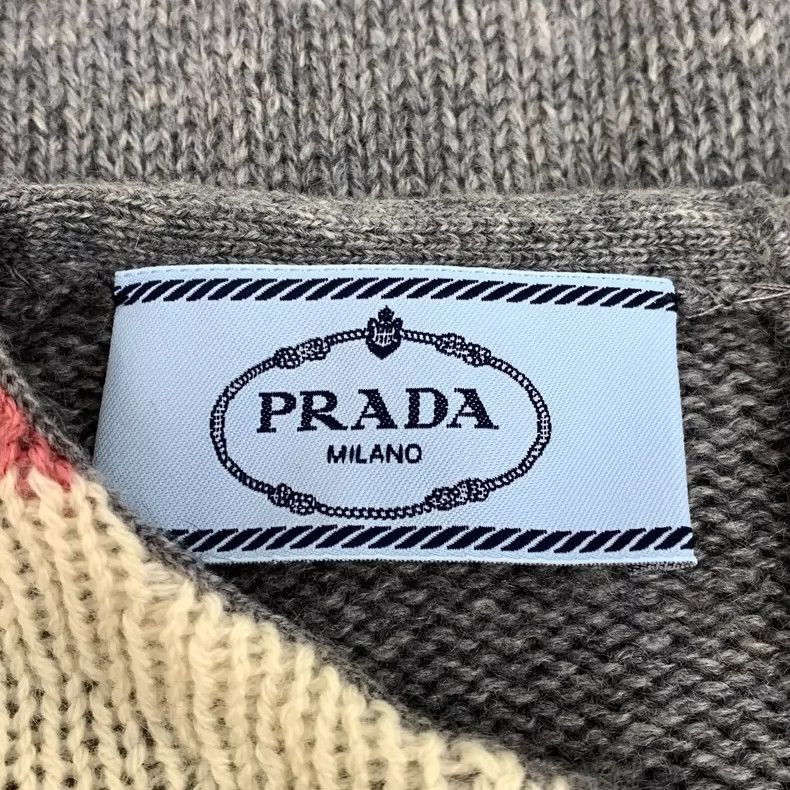 Prada Prada Gray Short Sleeve Knit Sweater -2505 Size US S / EU 44-46 / 1 - 5 Thumbnail