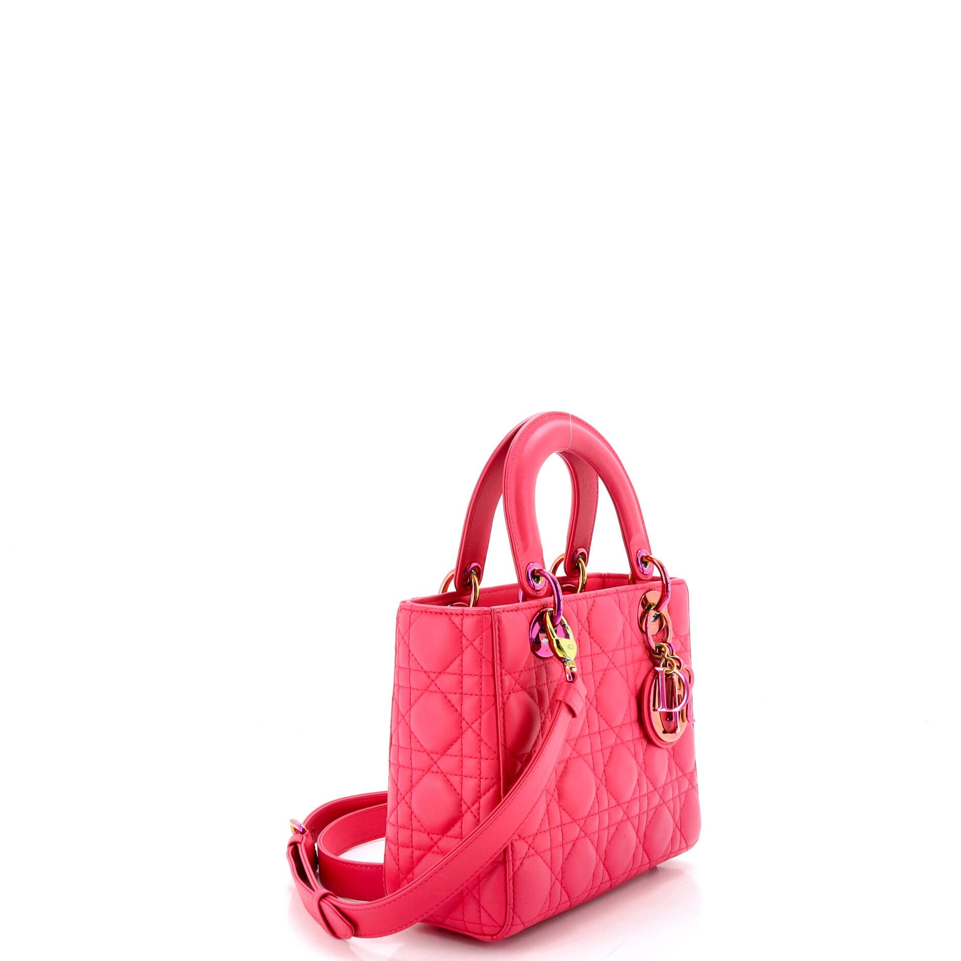 Dior Lady Dior Bag Cannage Quilt Lambskin with Rainbow Hardware Small Size ONE SIZE - 1 Thumbnail