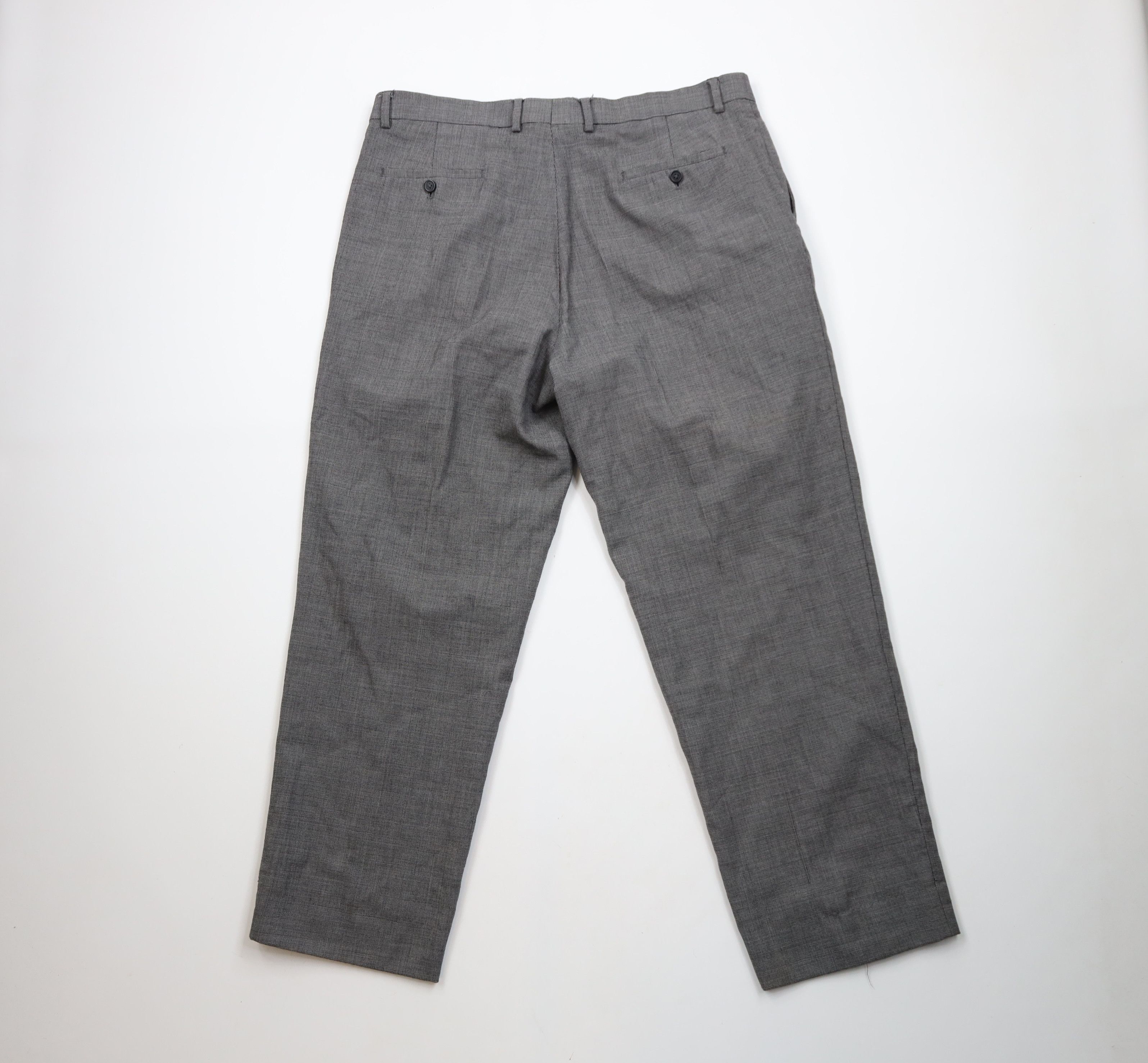 Vintage Vintage 90s Streetwear Wool Houndstooth Wide Leg Chino Pants Size US 39 - 8 Thumbnail