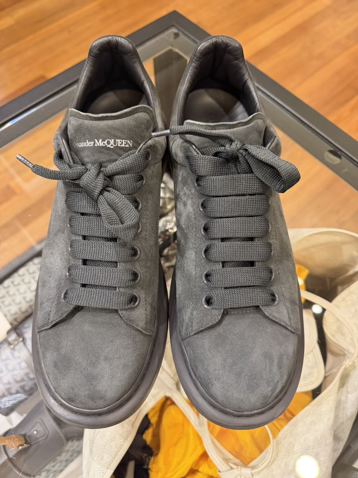 Alexander McQueen Alexander McQueen Suede Oversized Sneaker - Grey Size US 11 / EU 44 - 6 Thumbnail
