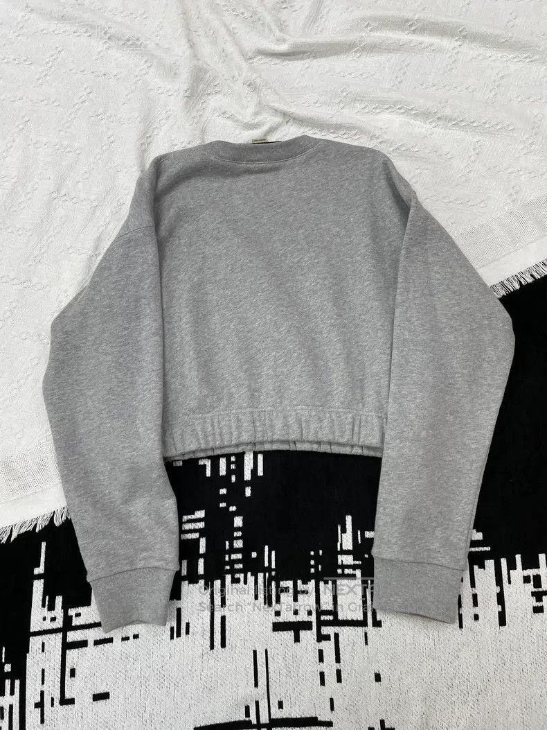 Gucci Grey letter large logo sweatshirt