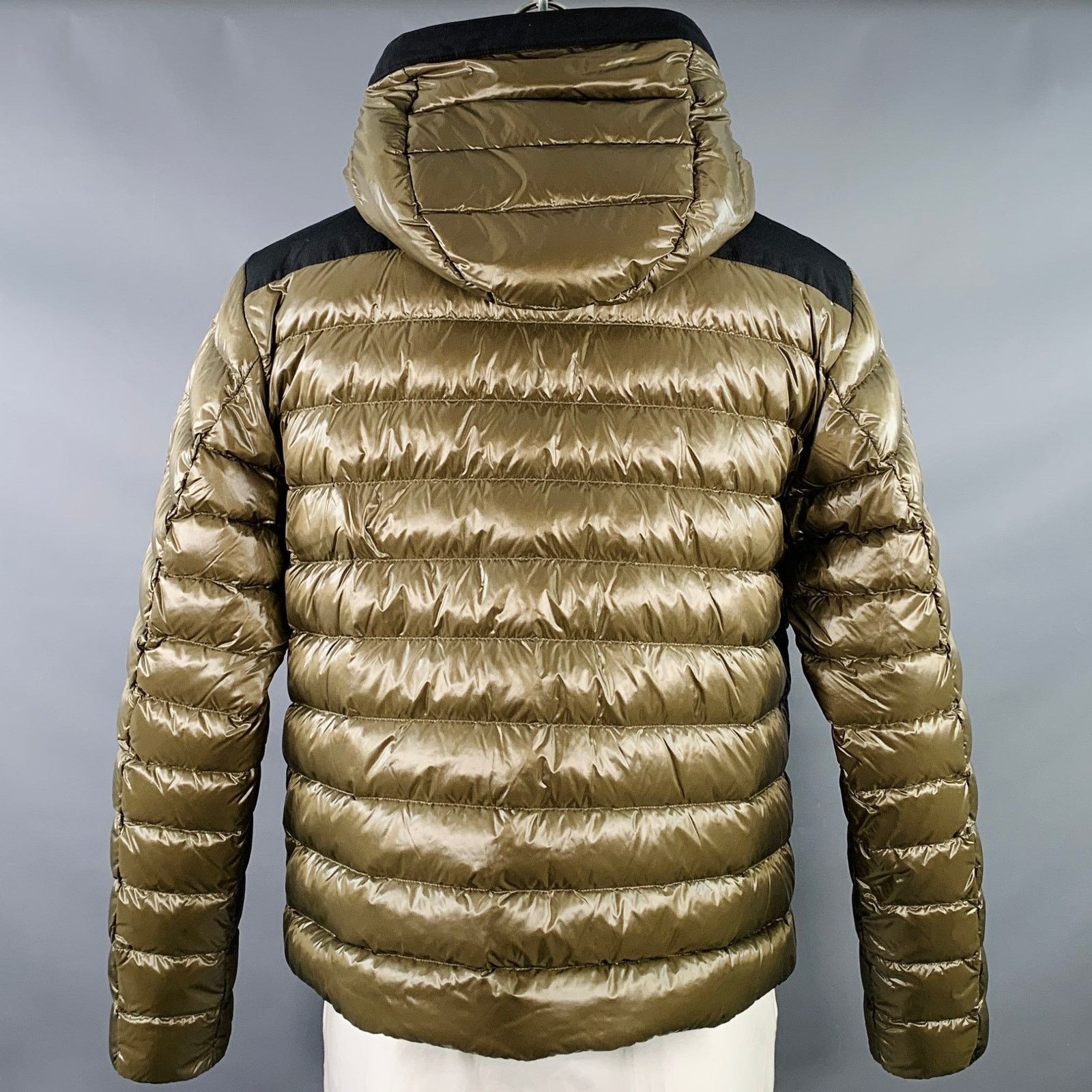 Burberry Size XL Barking Black Olive Quilted Polyamide Hooded Coat Size US XL / EU 56 / 4 - 4 Thumbnail