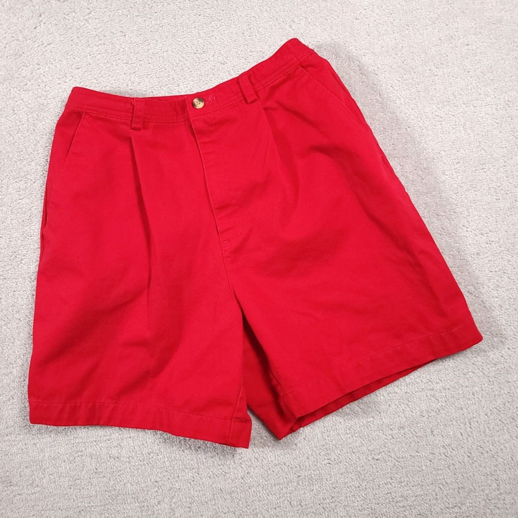 Vintage VINTAGE St. Johns Bay Bermuda Shorts Red Women Size 12 Pleated Pockets Size 27" / US 4 / IT 40 - 2 Thumbnail
