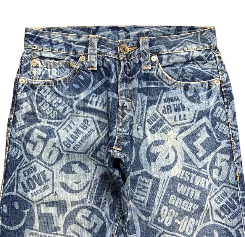 Japanese Brand Vintage Co and Lu All Over Print Jeans Size US 32 / EU 48 - 2 Thumbnail