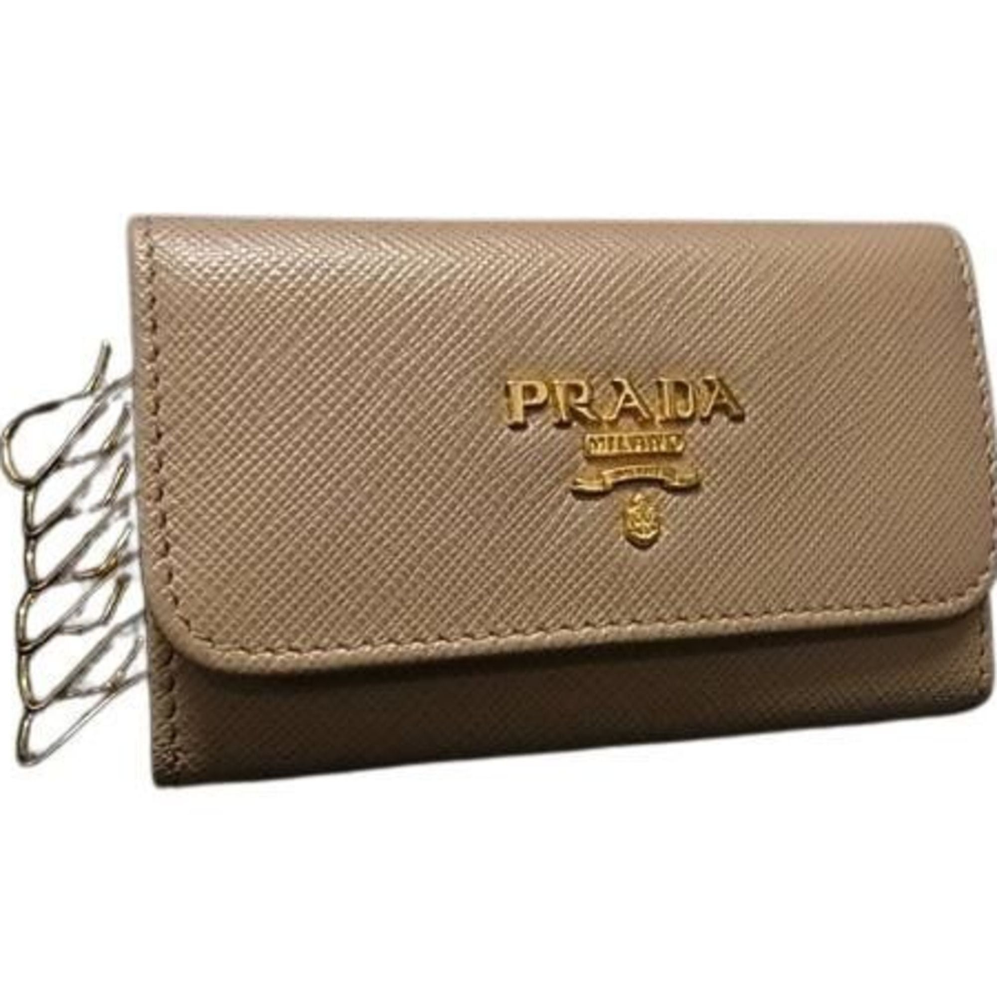 Prada PRADA 6-Ring Key Case, 1PG222, Brown Saffiano Leather, for Men and Women Size ONE SIZE - 1 Thumbnail