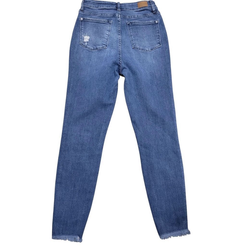 Judy Blue Judy Blue Women's Fray Ankle Skinny Jeans 7/28 Inseam 26" Size 28" / US 6 / IT 42 - 2 Thumbnail