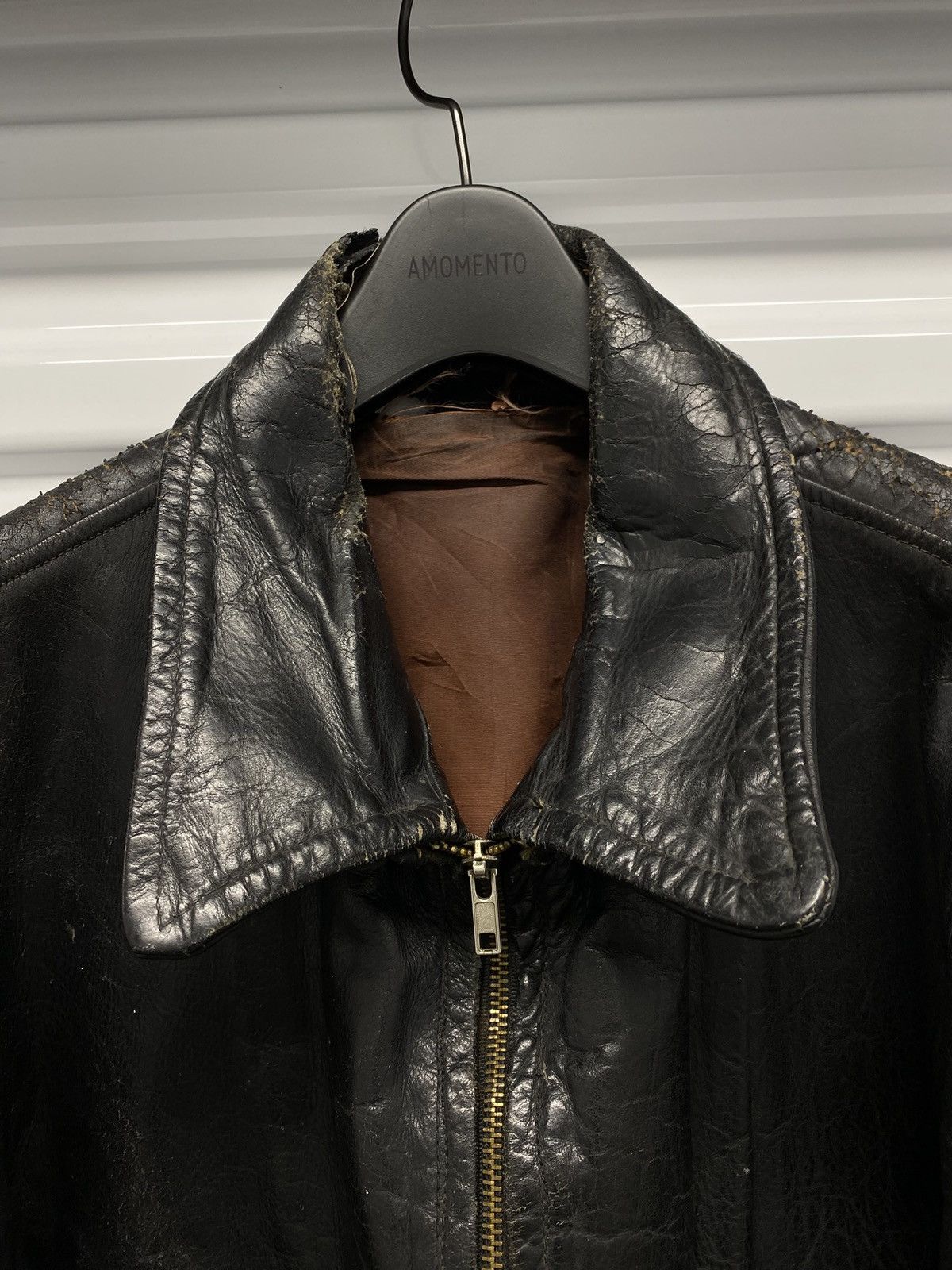 Vintage Enfants Riche Déprimés Style THRASHED 60s leather jacket Size US M / EU 48-50 / 2 - 9 Thumbnail