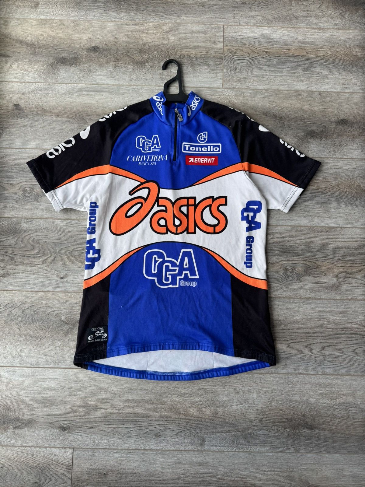 Asics Vintage 90s Asics Bike Team Official Cycling Jersey Size US M / EU 48-50 / 2 - 1 Thumbnail