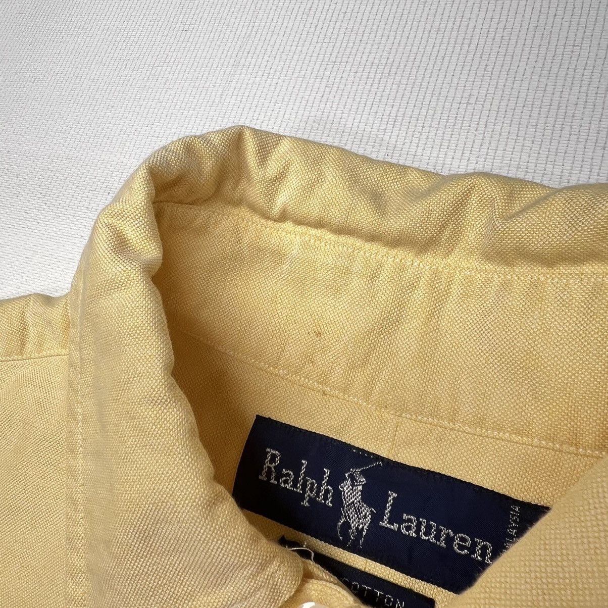 Polo Ralph Lauren Polo Ralph Lauren Button Down Shirt 16-33 Yellow Logo Oxford Size US M / EU 48-50 / 2 - 10 Thumbnail