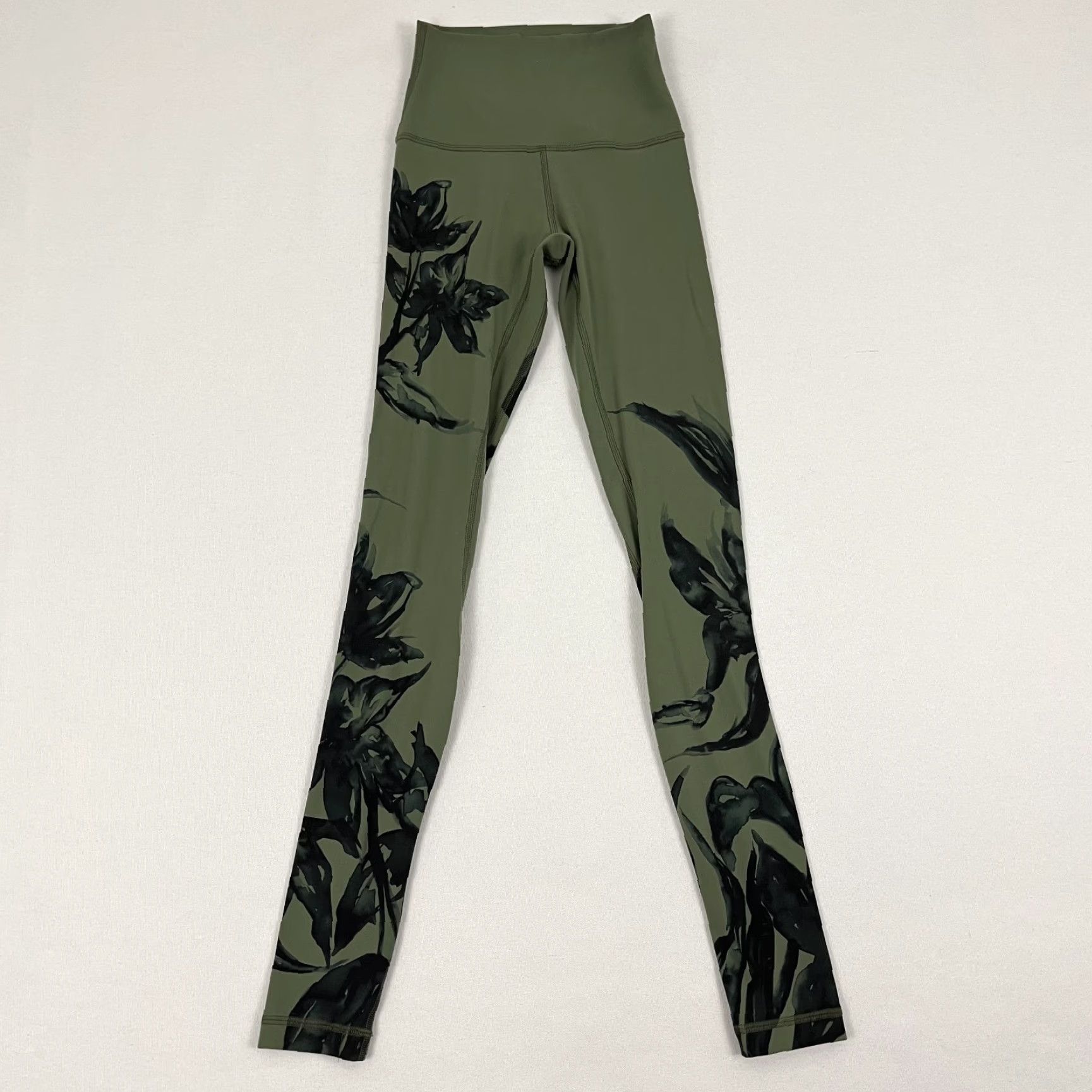 Lululemon VINTAGE Lululemon Align Pants Womens Slim Athletic 0 x 28" Green Floral Botanical Bloom Activewear Leggings Boys Girls Mens Womens Size 25" / US 0 / IT 36 - 4 Thumbnail