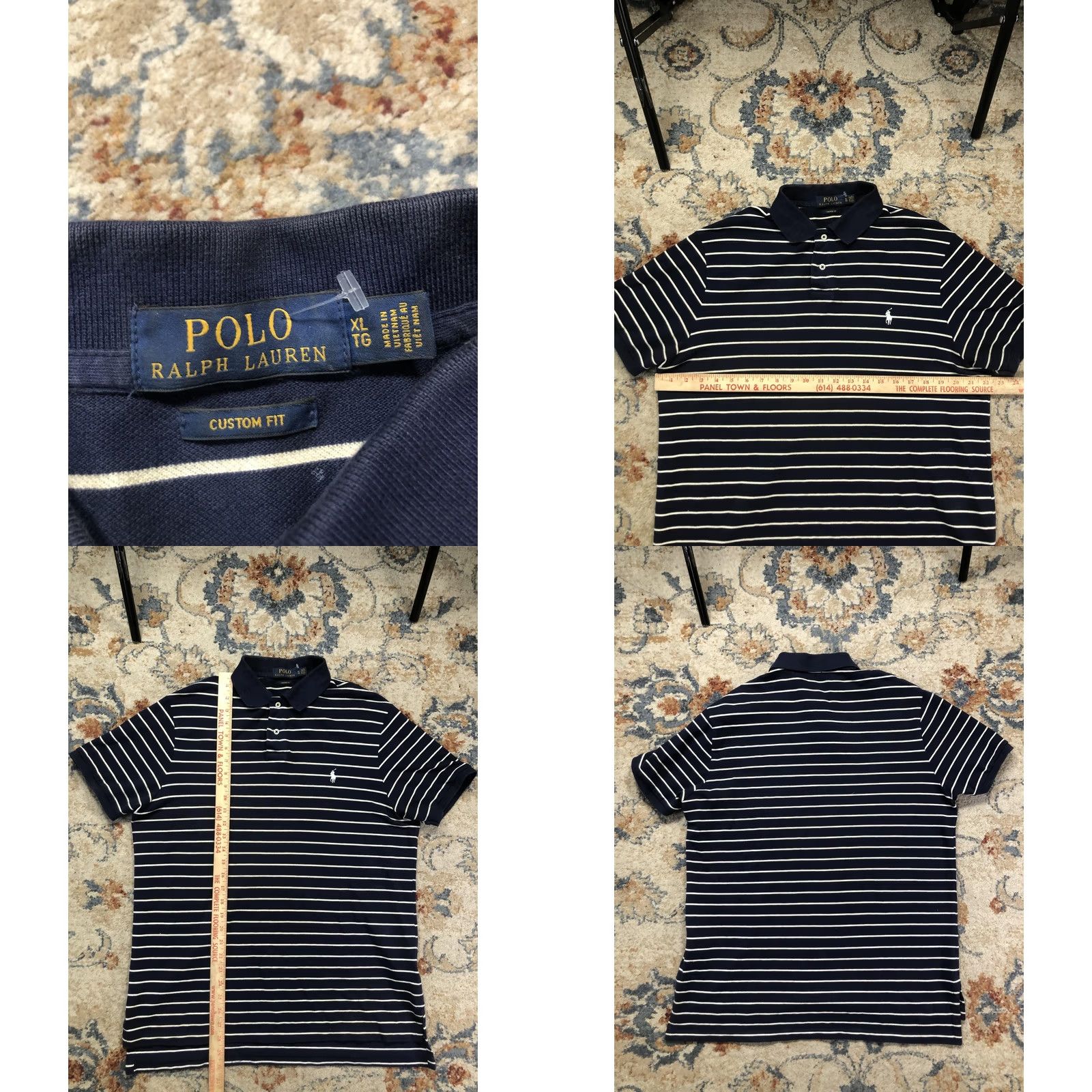 Polo Ralph Lauren Polo Ralph Lauren Polo Shirt Mens XL Blue Stripe Custom Fit Pony Logo Casual Size US XL / EU 56 / 4 - 8 Thumbnail