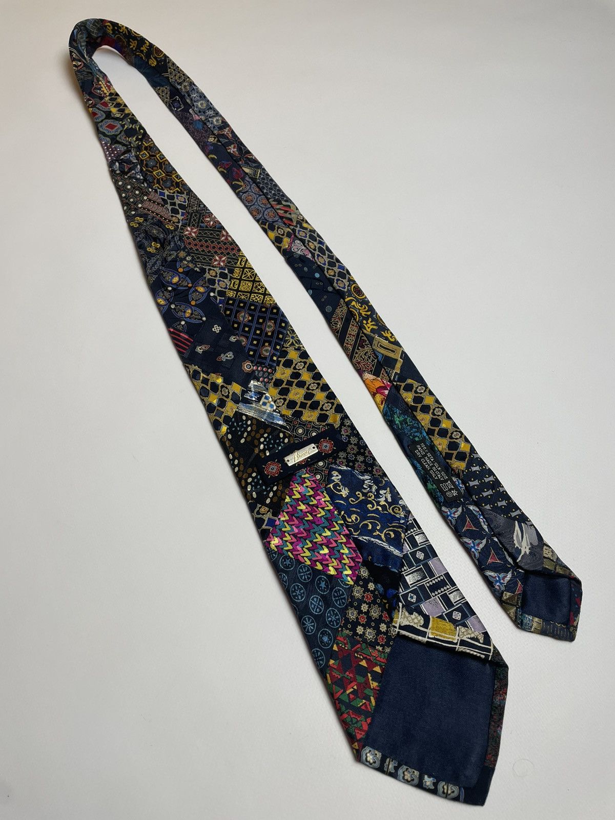Brioni Rare Brioni Patch Work Silk Tie Size ONE SIZE - 3 Thumbnail