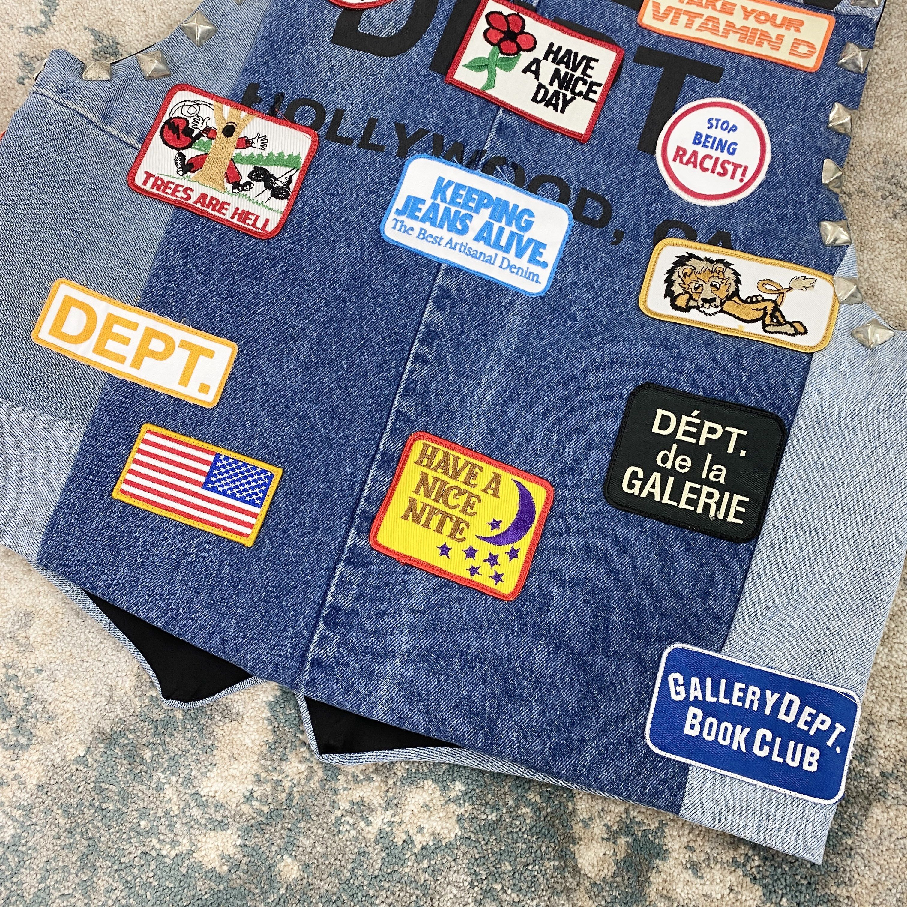 Gallery Dept. Gallery Dept Patch Detail Sleeveless Vest In Blue RRP £1250 Size US M / EU 48-50 / 2 - 9 Thumbnail