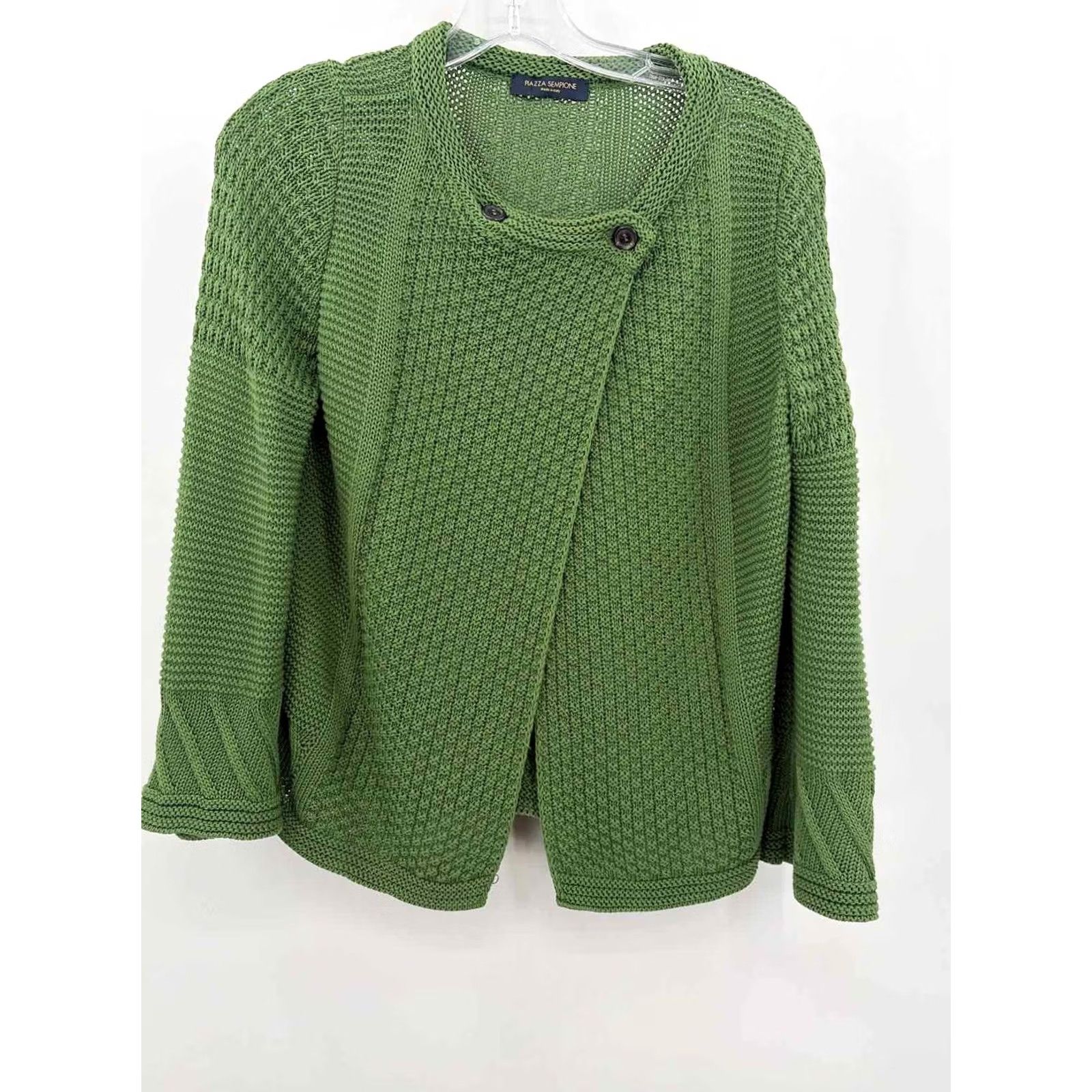 Piazza Sempione Piazza Sempione Cardigan Sweater Size 44 Green Pre-Owned Size M / US 6-8 / IT 42-44 - 2 Thumbnail
