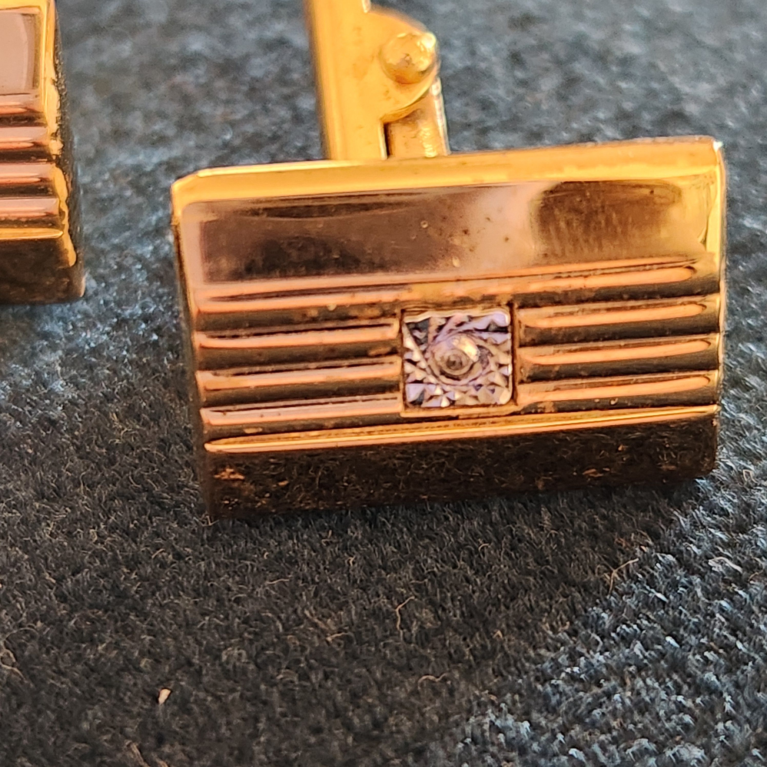 Vintage cufflinks cuff links rectangular classy dressy formal Size ONE SIZE - 1 Thumbnail