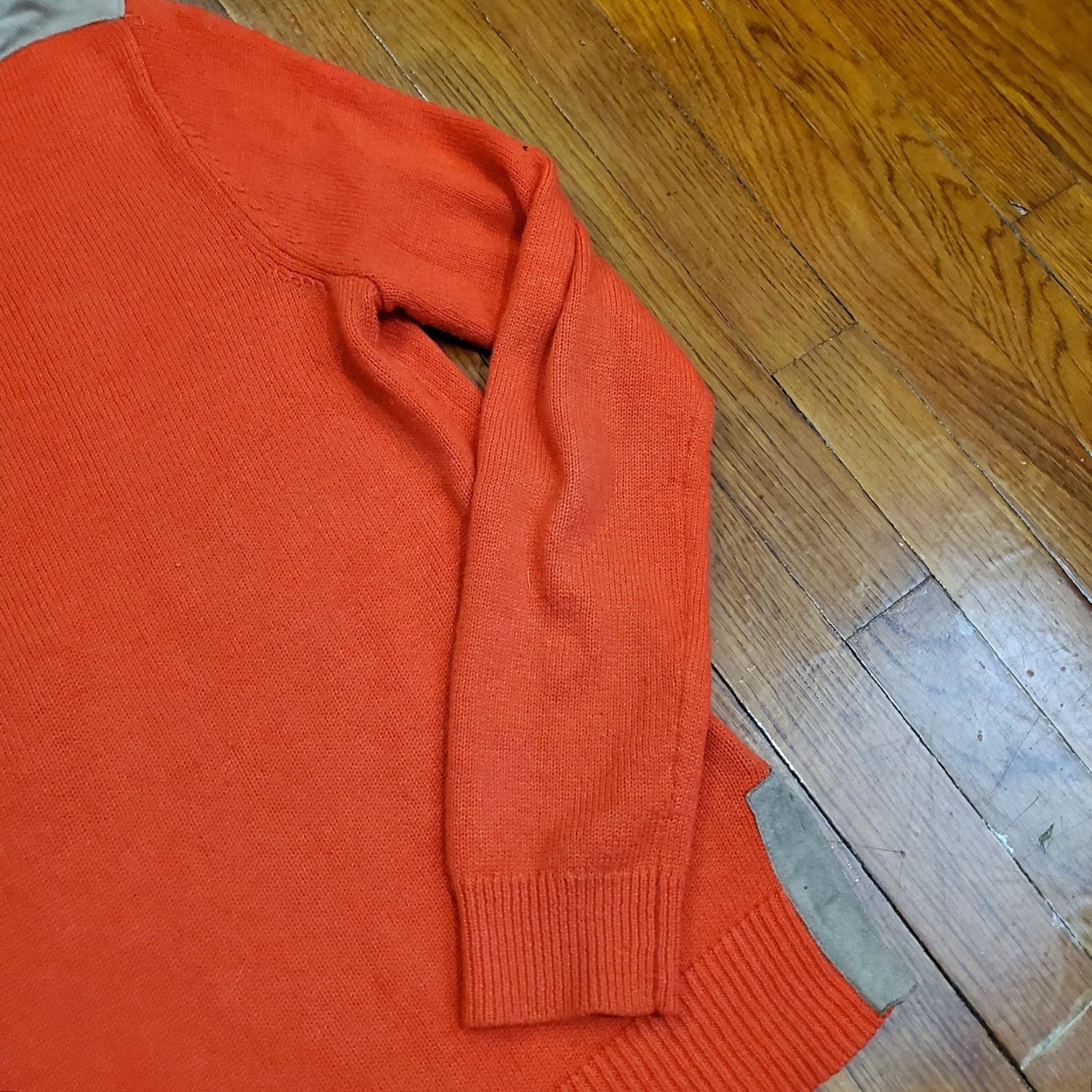 Ralph Lauren Lauren Ralph Lauren Sweater Womens Petite Medium Orange Boatneck Knit Trim Size M / US 6-8 / IT 42-44 - 4 Thumbnail