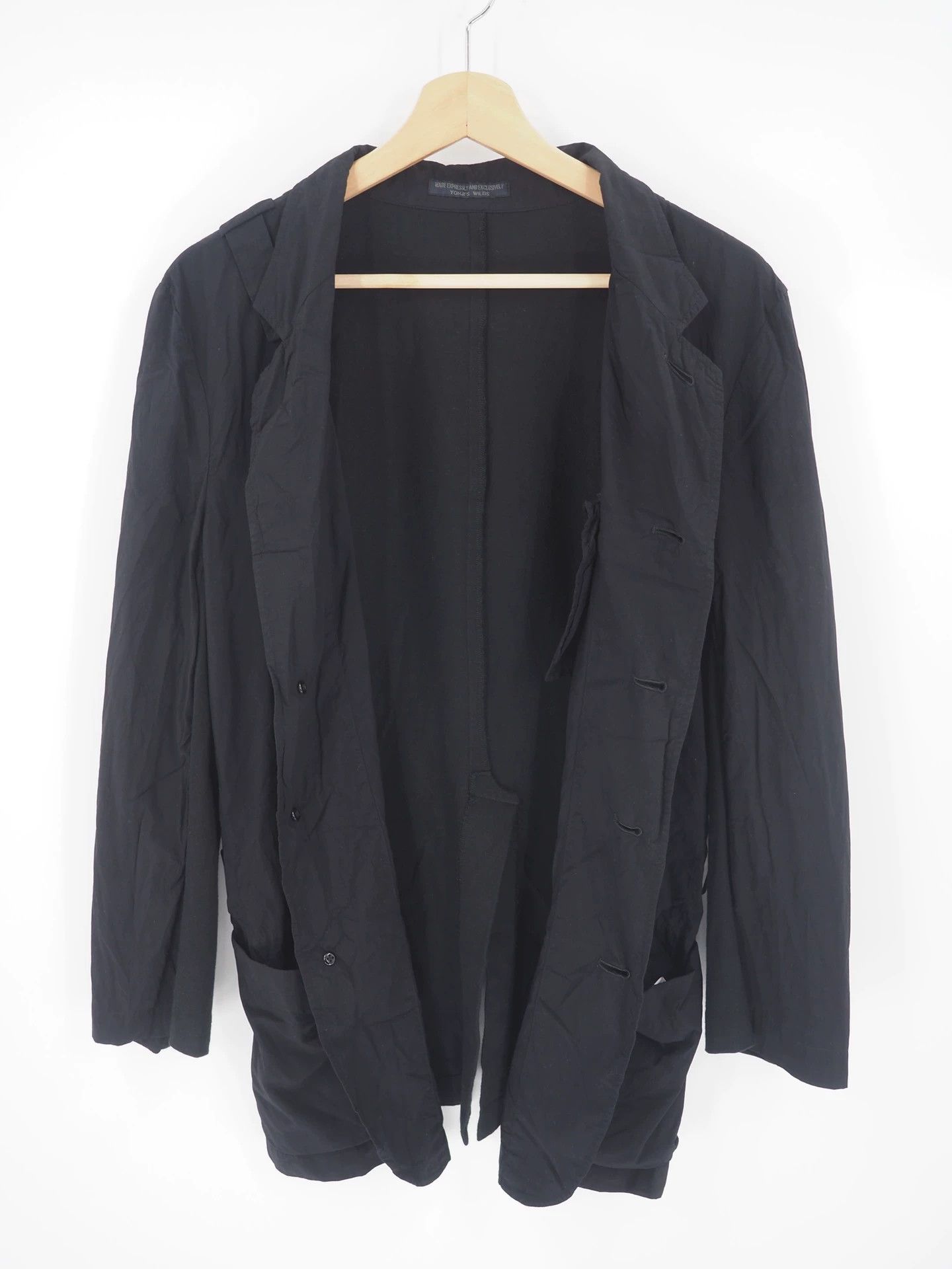 Yohji Yamamoto Yohji Yamamoto Black Thin Nylon Jacket Size US L / EU 52-54 / 3 - 2 Thumbnail